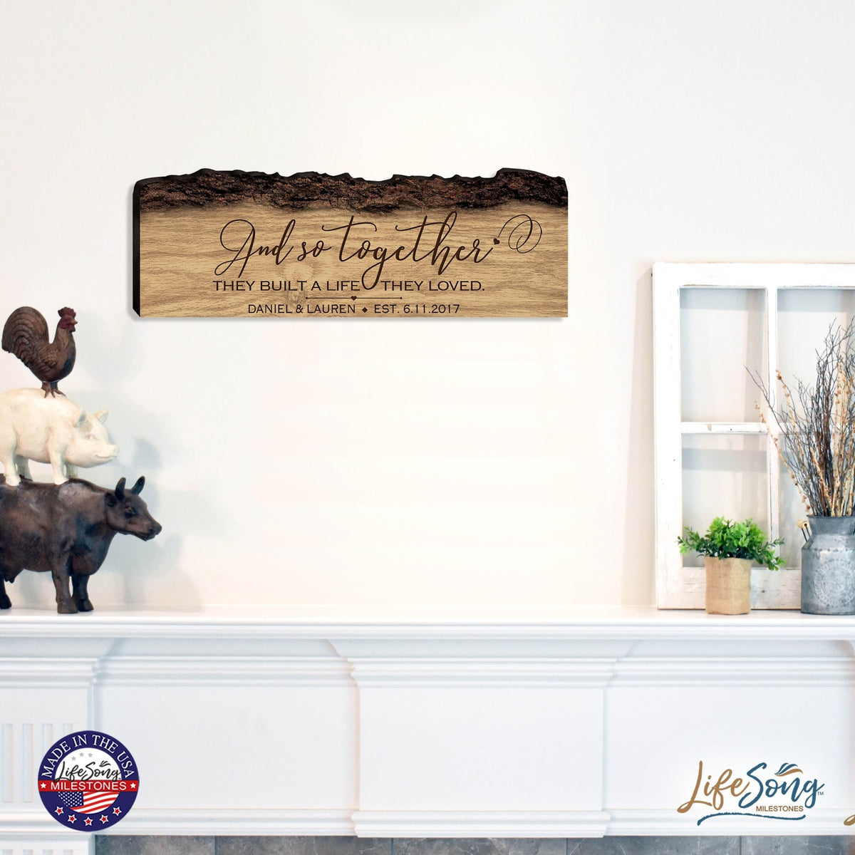 Personalized Family And Home Barky Wooden Wall Hanging Plaque 16x6 - FAMILY - LifeSong Milestones