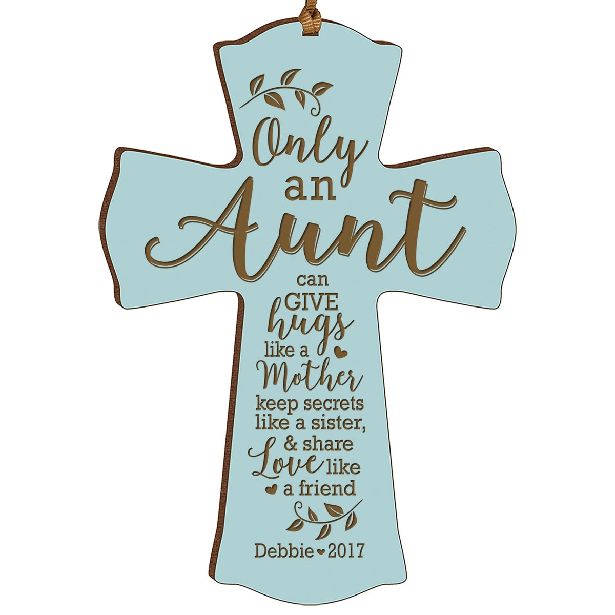 Personalized Family Cross Ornaments - Aunt - LifeSong Milestones