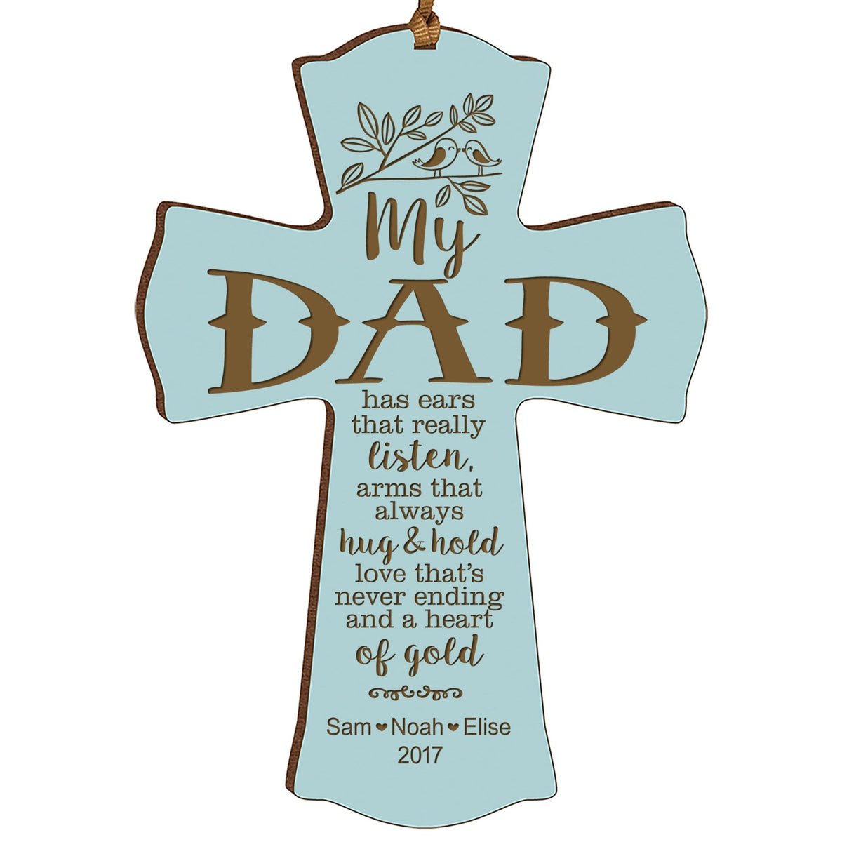Personalized Family Cross Ornaments - My Dad - LifeSong Milestones