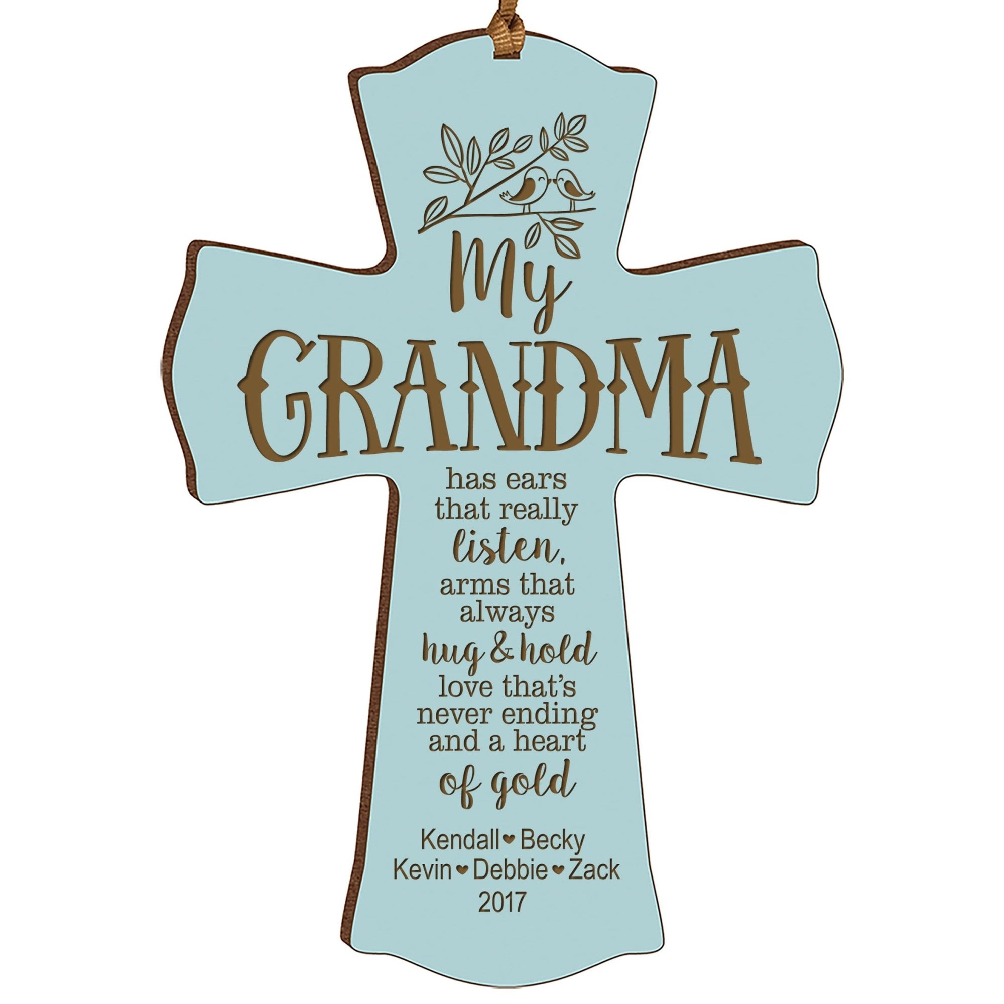 Personalized Family Cross Ornaments - My Grandma - LifeSong Milestones