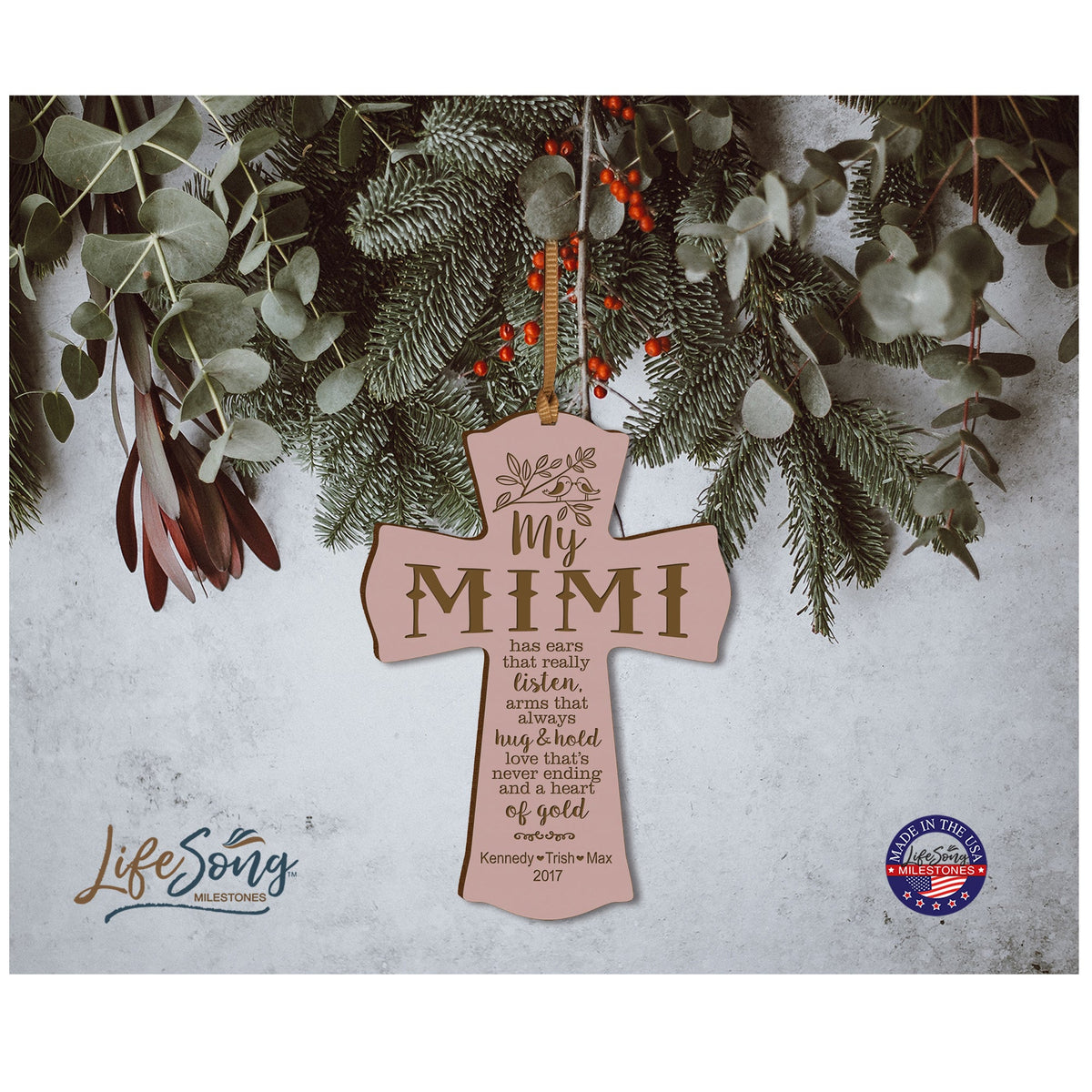 Personalized Family Cross Ornaments - My Mimi - LifeSong Milestones