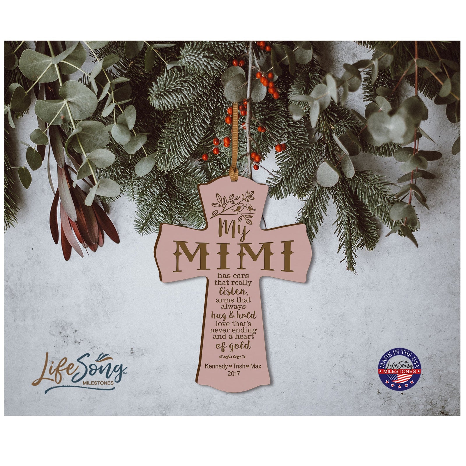 Personalized Family Cross Ornaments - My Mimi - LifeSong Milestones