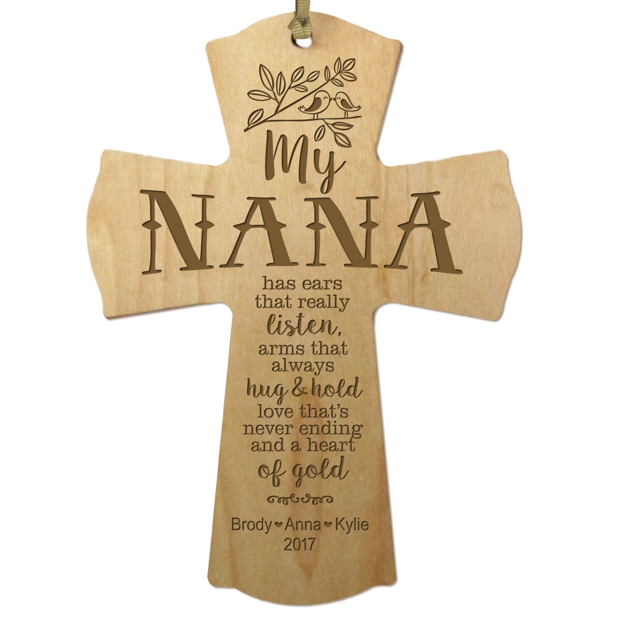 Personalized Family Cross Ornaments - My Nana - LifeSong Milestones