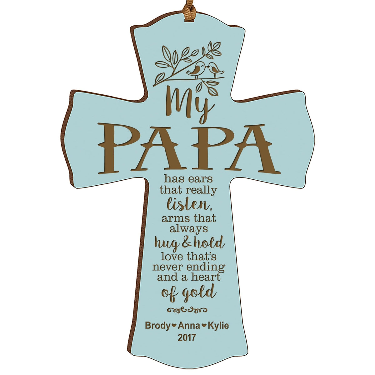 Personalized Family Cross Ornaments - My Papa - LifeSong Milestones