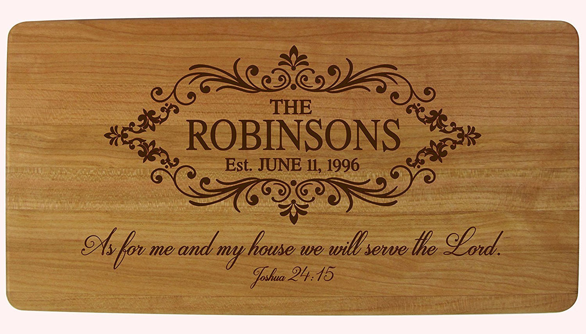 Personalized Family Cutting Board Gift - As For Me And My House - LifeSong Milestones