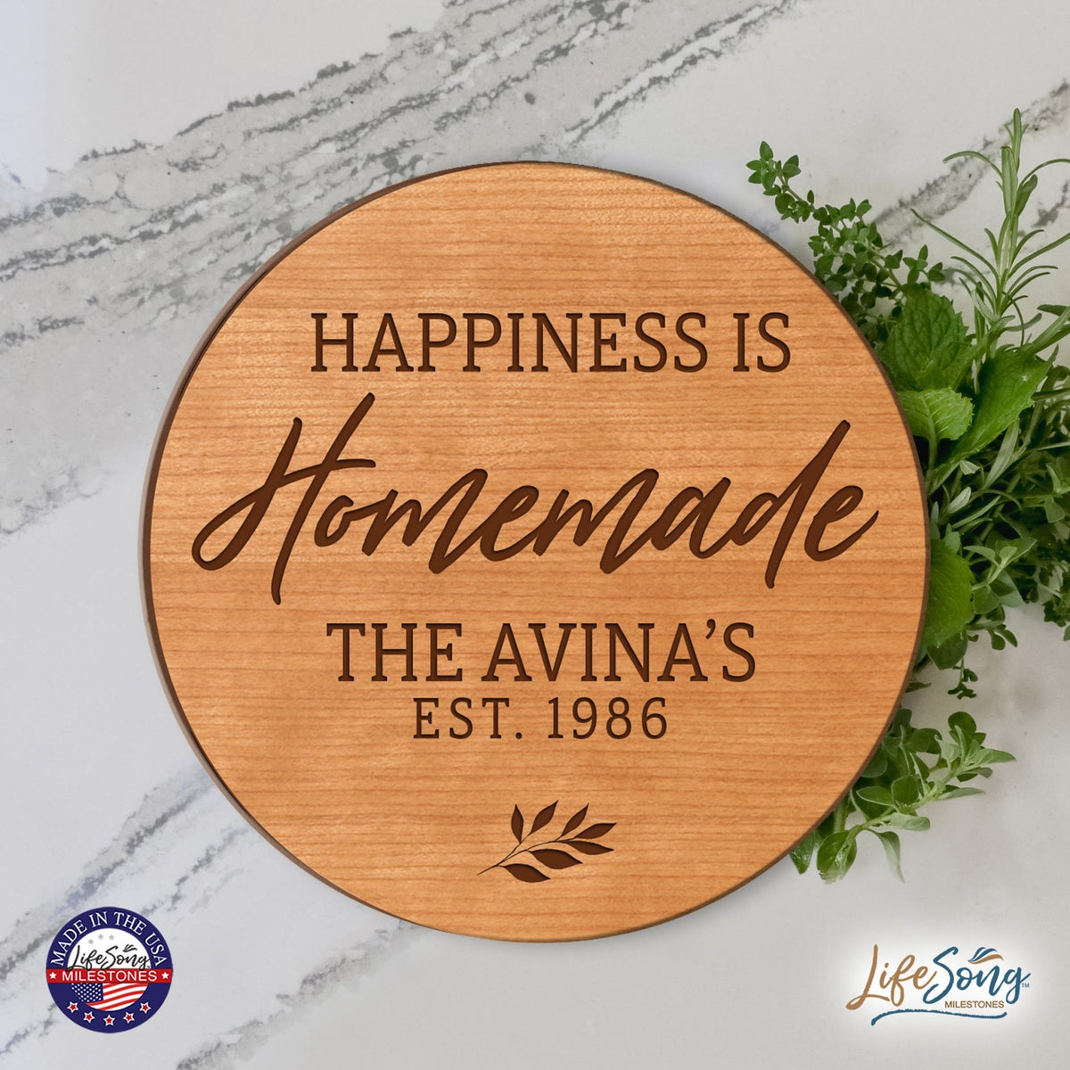 Personalized Family Established Lazy Susan Home Décor - LifeSong Milestones