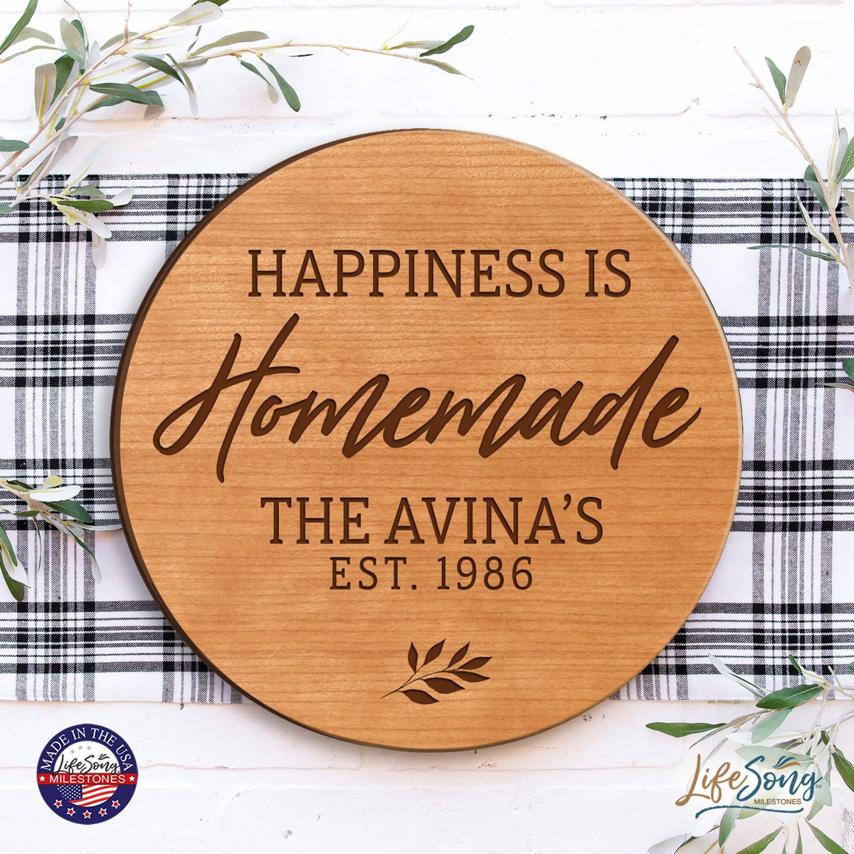 Personalized Family Established Lazy Susan Home Décor - LifeSong Milestones