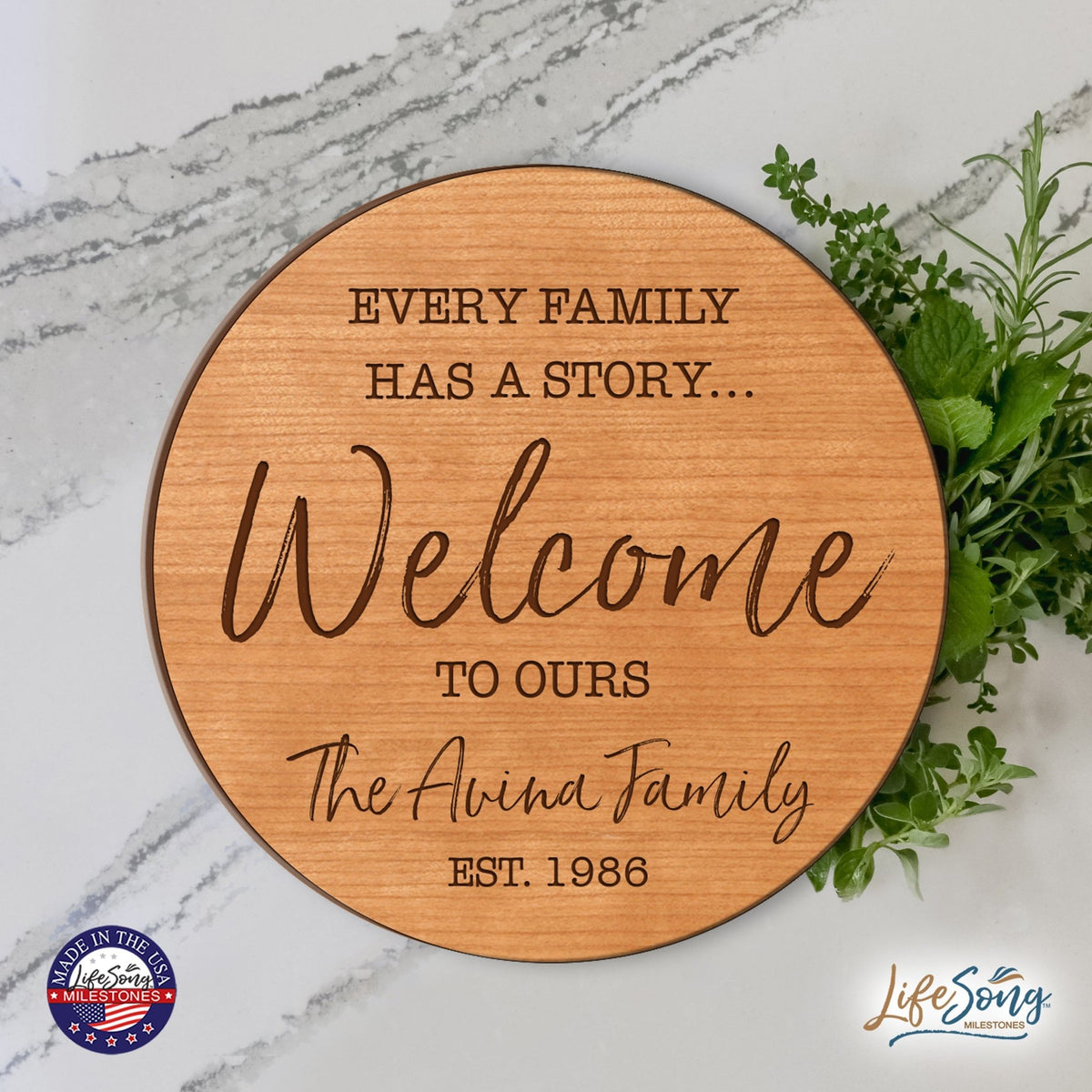 Personalized Family Established Lazy Susan Home Décor - LifeSong Milestones