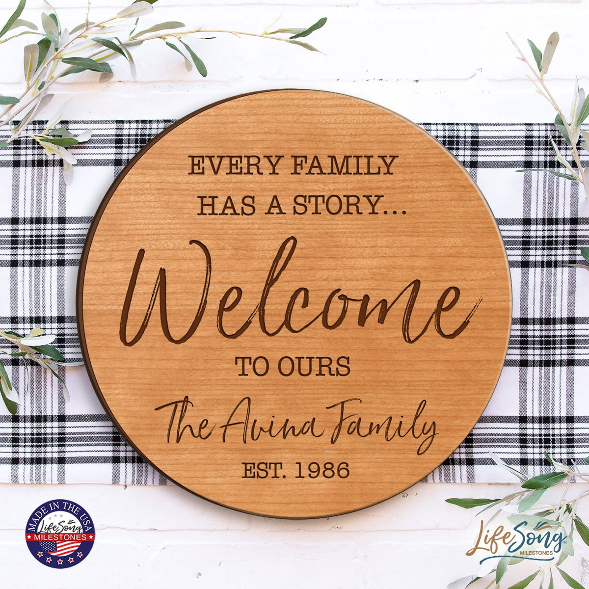Personalized Family Established Lazy Susan Home Décor - LifeSong Milestones