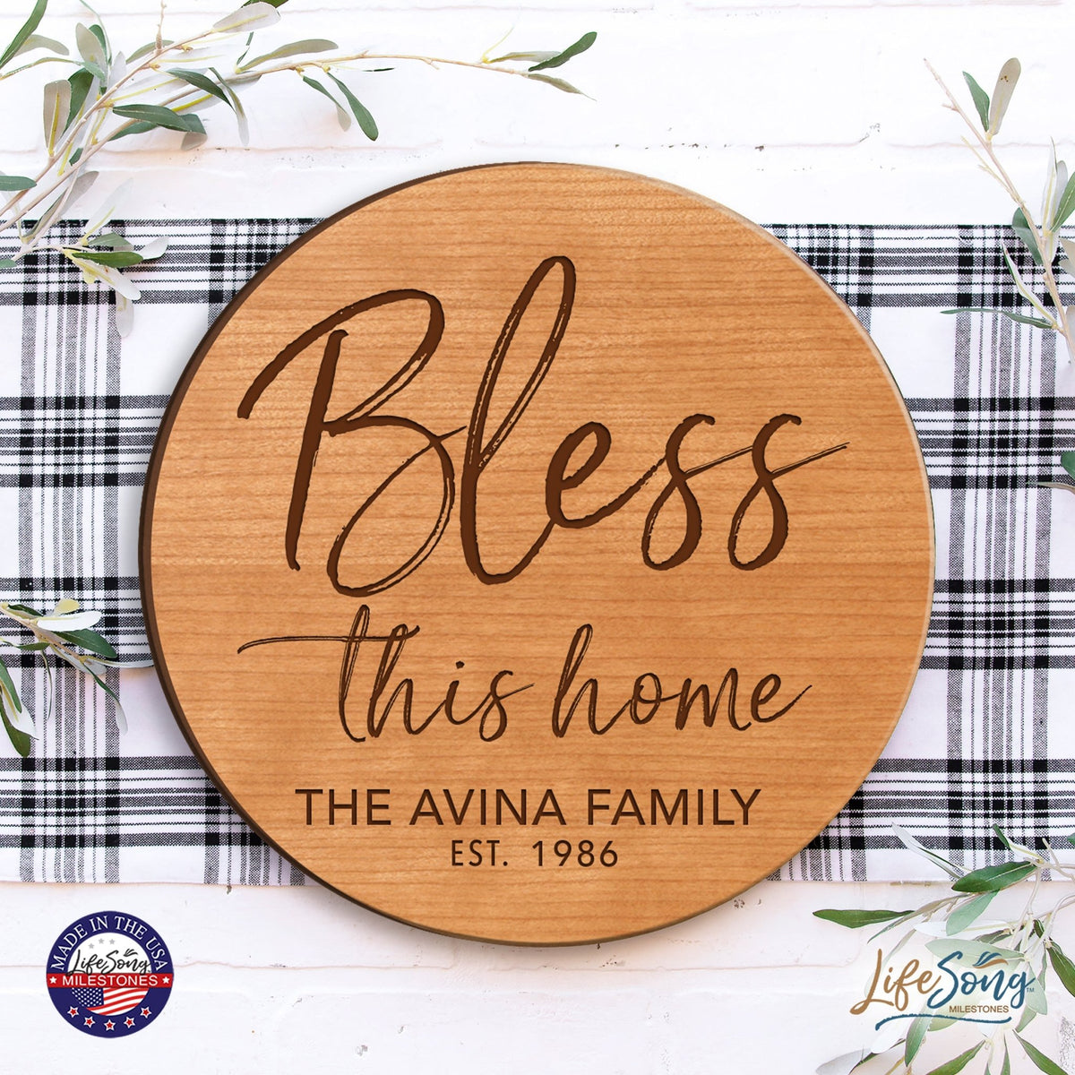 Personalized Family Established Lazy Susan Home Décor - LifeSong Milestones
