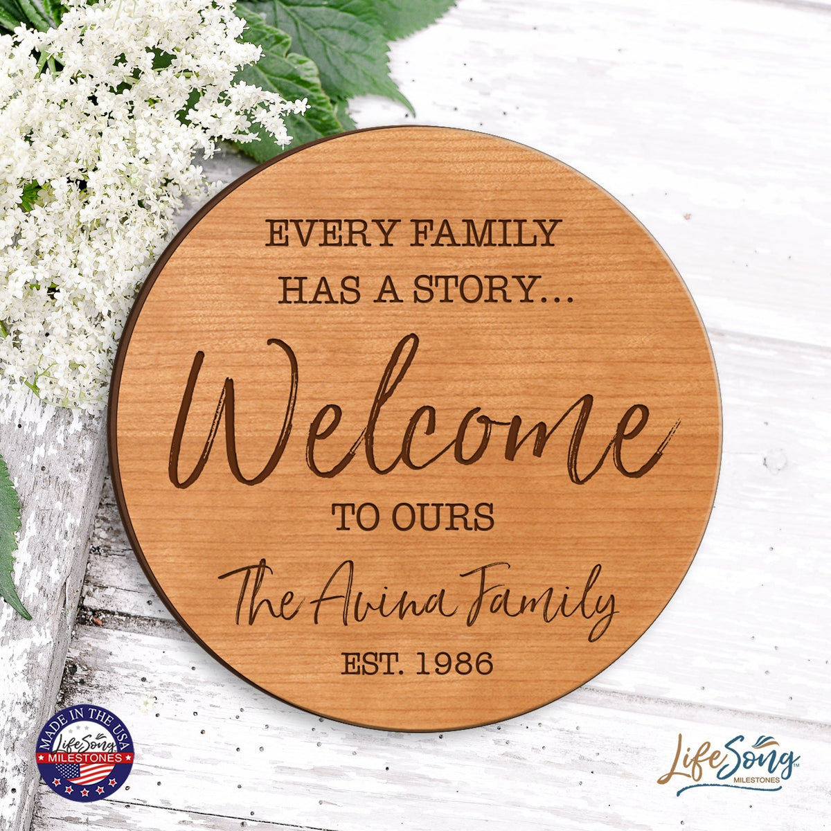 Personalized Family Established Lazy Susan Home Décor - LifeSong Milestones