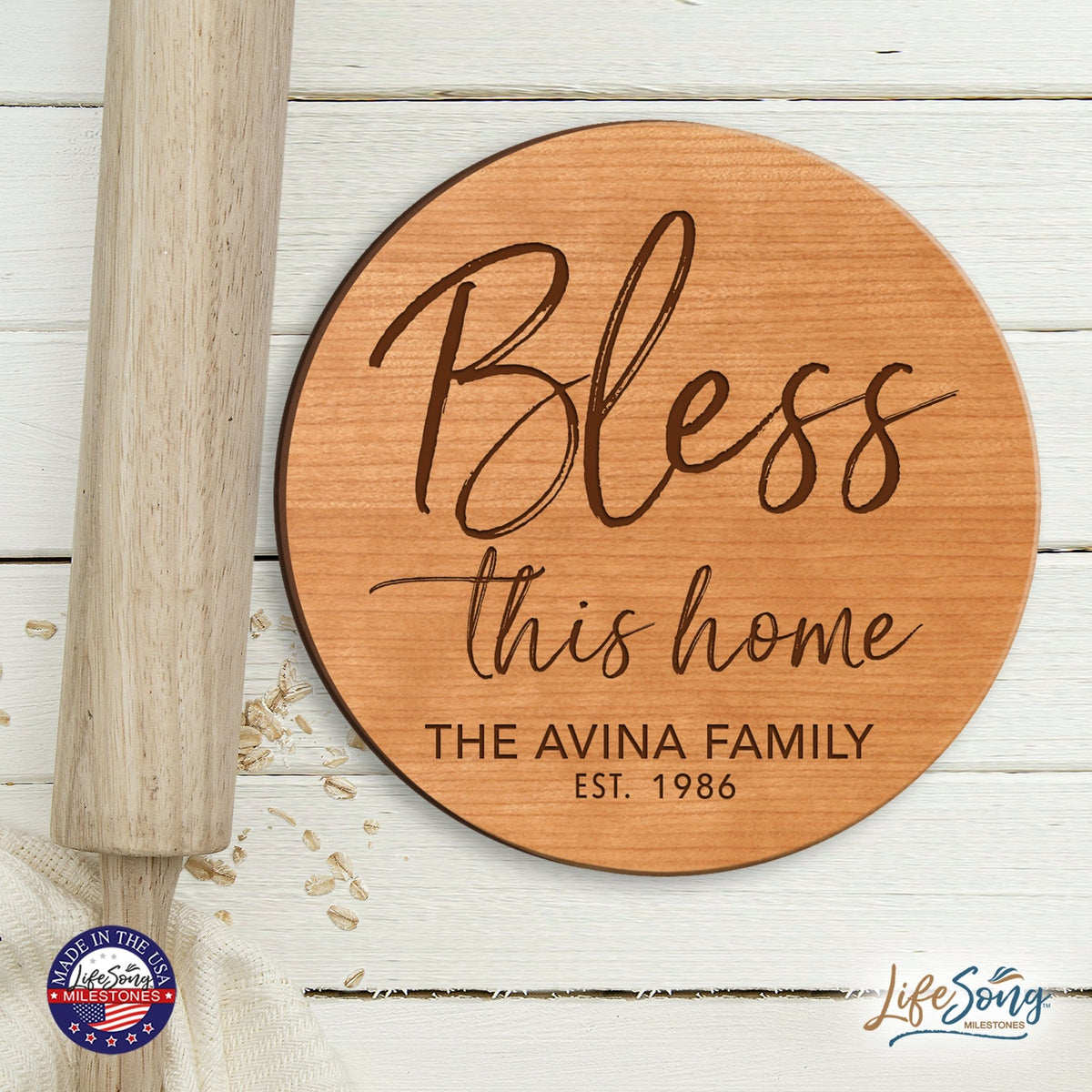 Personalized Family Established Lazy Susan Home Décor - LifeSong Milestones