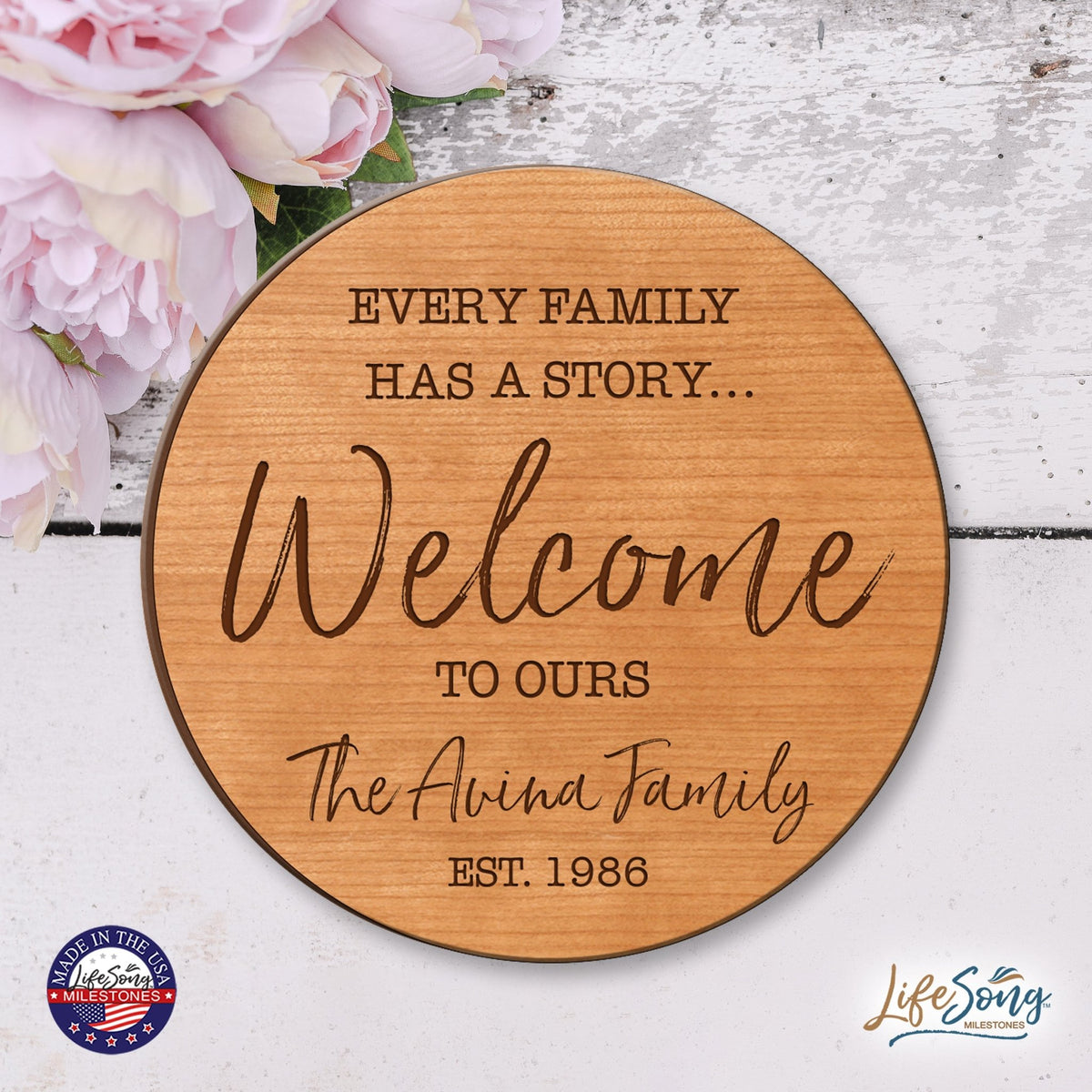 Personalized Family Established Lazy Susan Home Décor - LifeSong Milestones