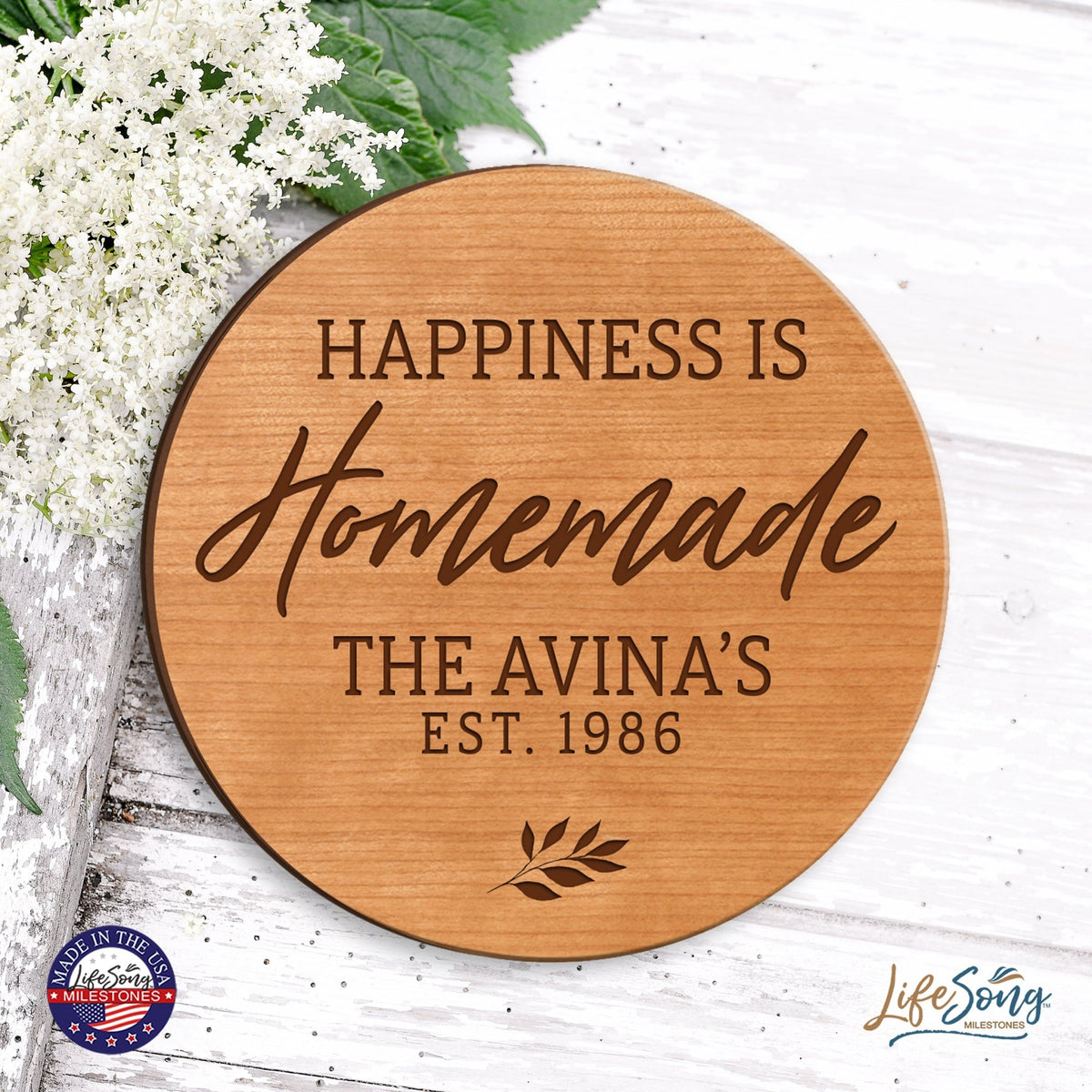 Personalized Family Established Lazy Susan Home Décor - LifeSong Milestones