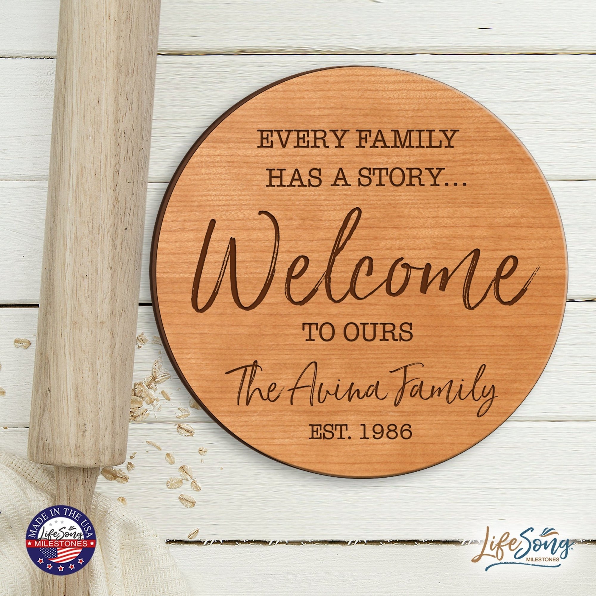 Personalized Family Established Lazy Susan Home Décor - LifeSong Milestones