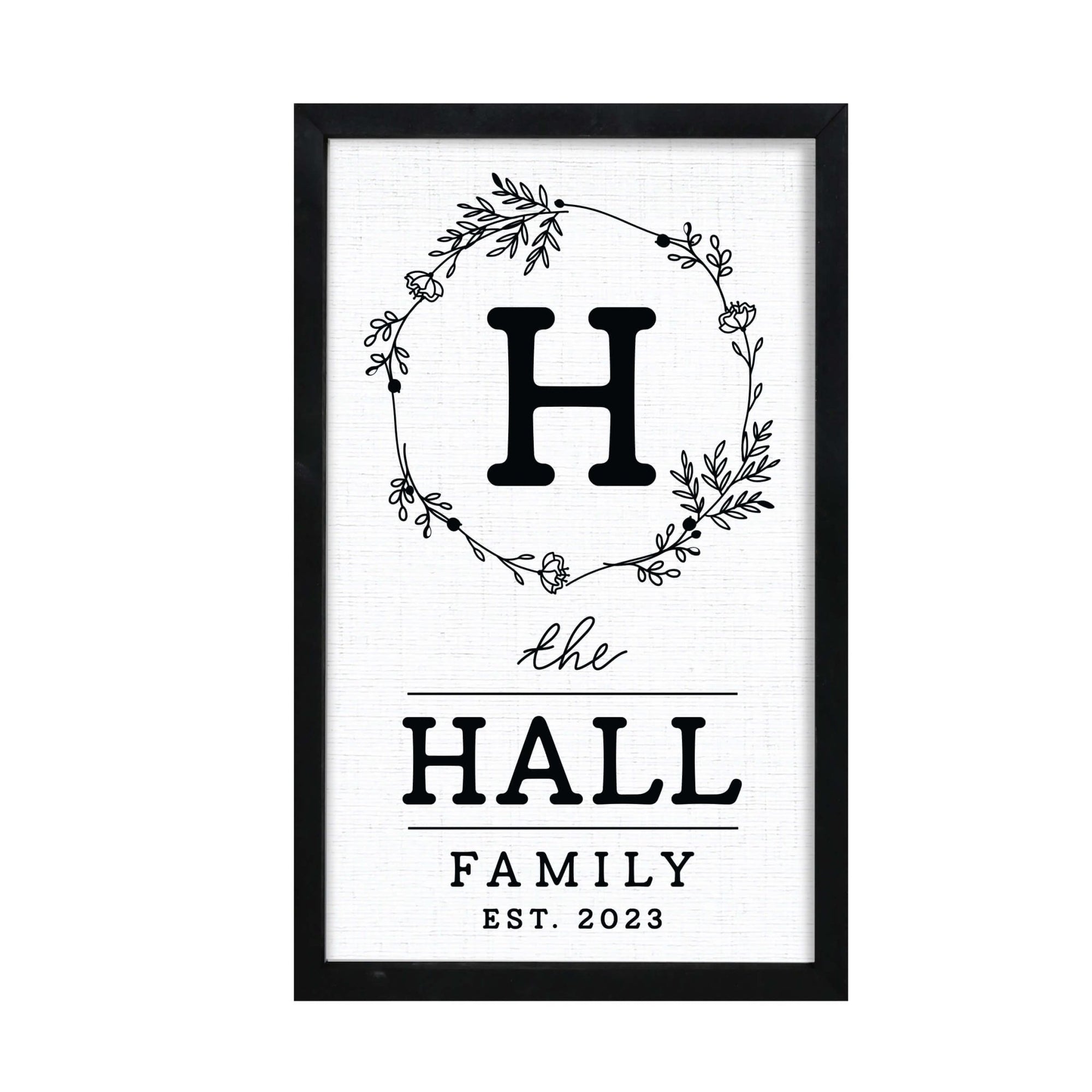 Personalized Family Framed Shadow Box for Wall Décor - The Hall Family - LifeSong Milestones
