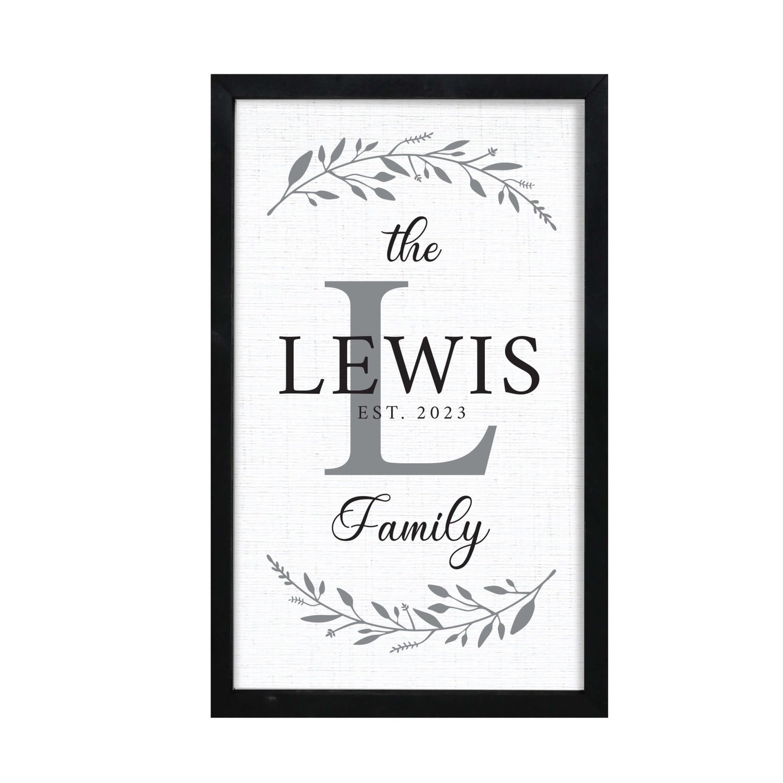 Personalized Family Framed Shadow Box for Wall Décor - The Lewis Family - LifeSong Milestones