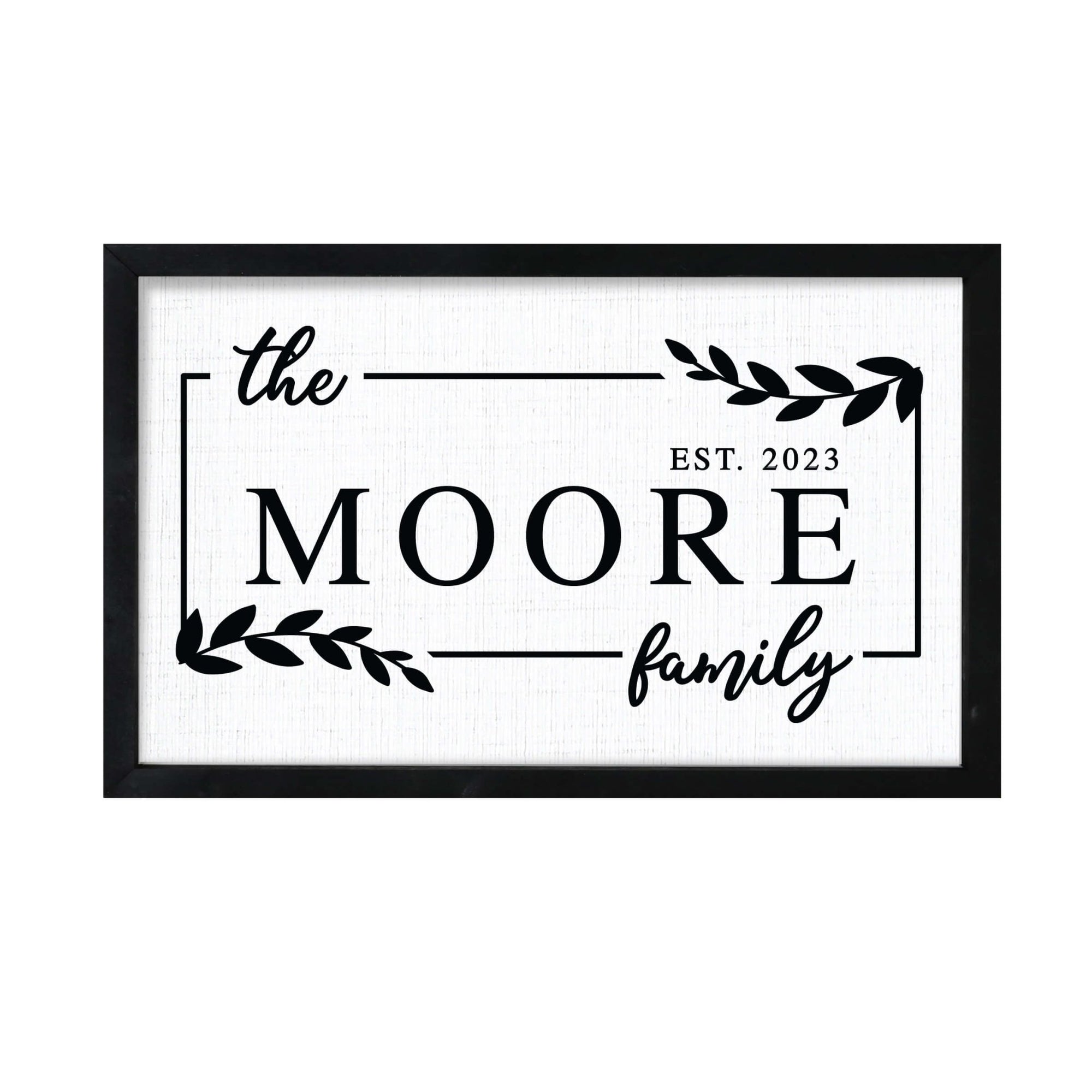Personalized Family Framed Shadow Box for Wall Décor - The Moore Family - LifeSong Milestones