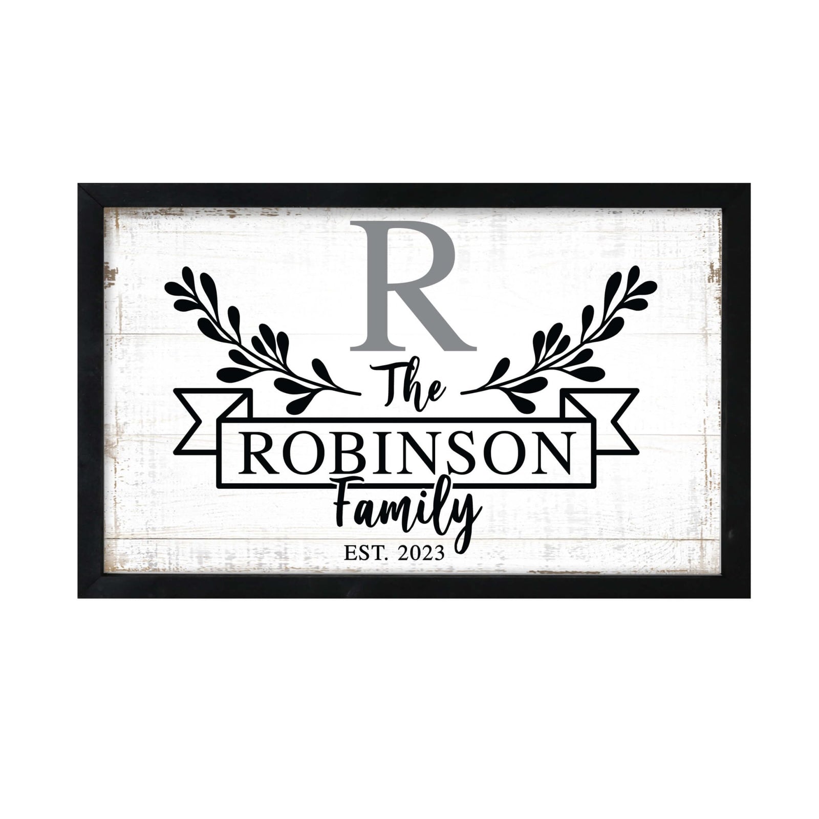 Personalized Family Framed Shadow Box for Wall Décor - The Robinson Family - LifeSong Milestones