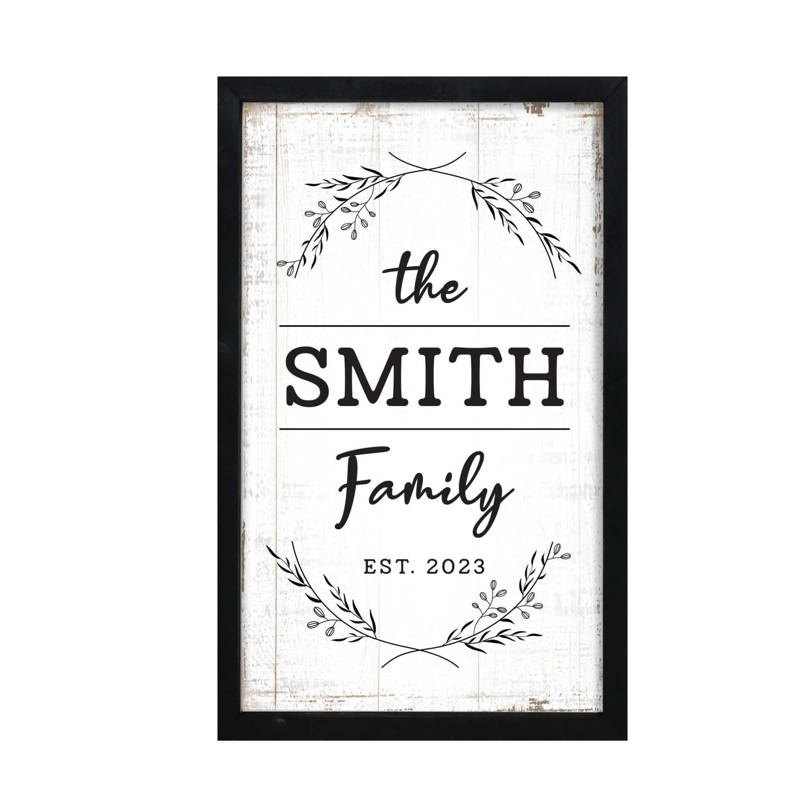 Personalized Family Framed Shadow Box for Wall Décor - The Smith Family - LifeSong Milestones