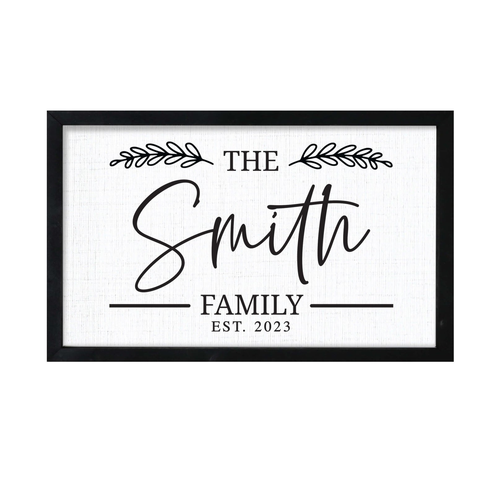 Personalized Family Framed Shadow Box for Wall Décor - The Smith Family Version 1 - LifeSong Milestones