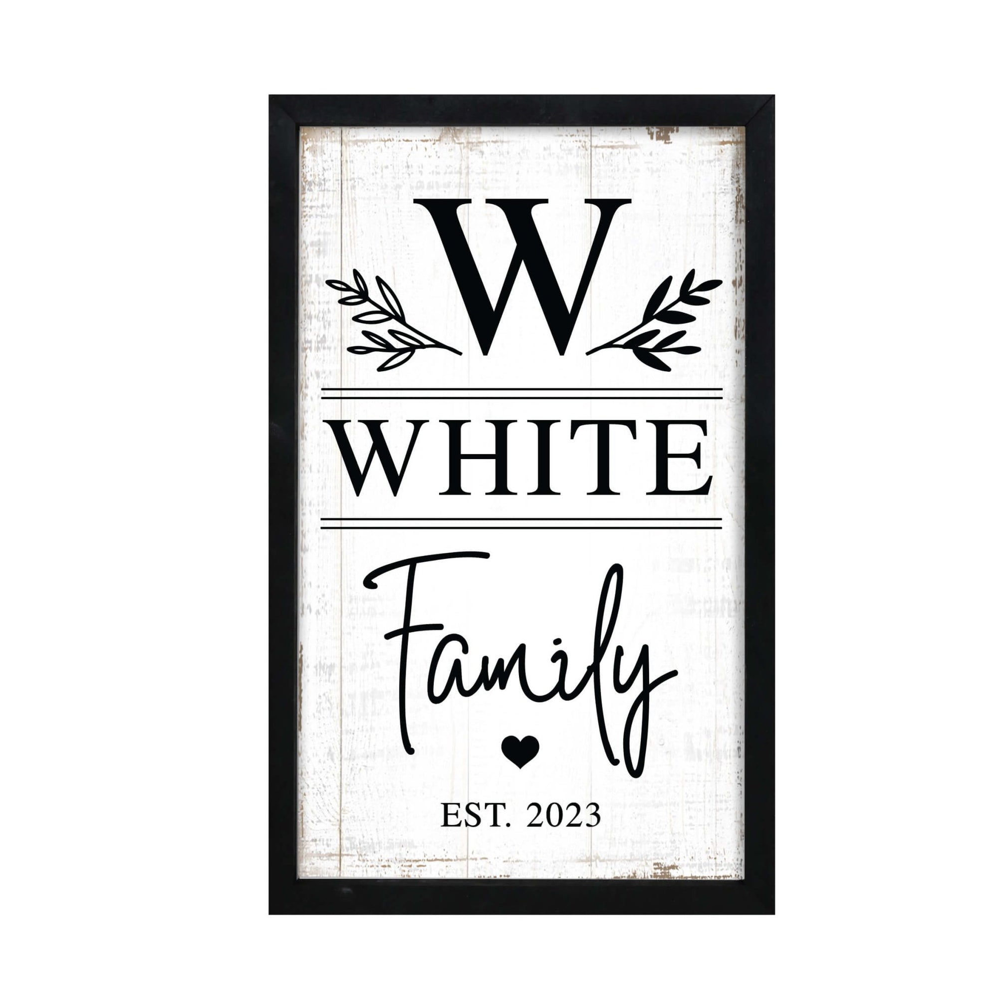 Personalized Family Framed Shadow Box for Wall Décor - White Family - LifeSong Milestones