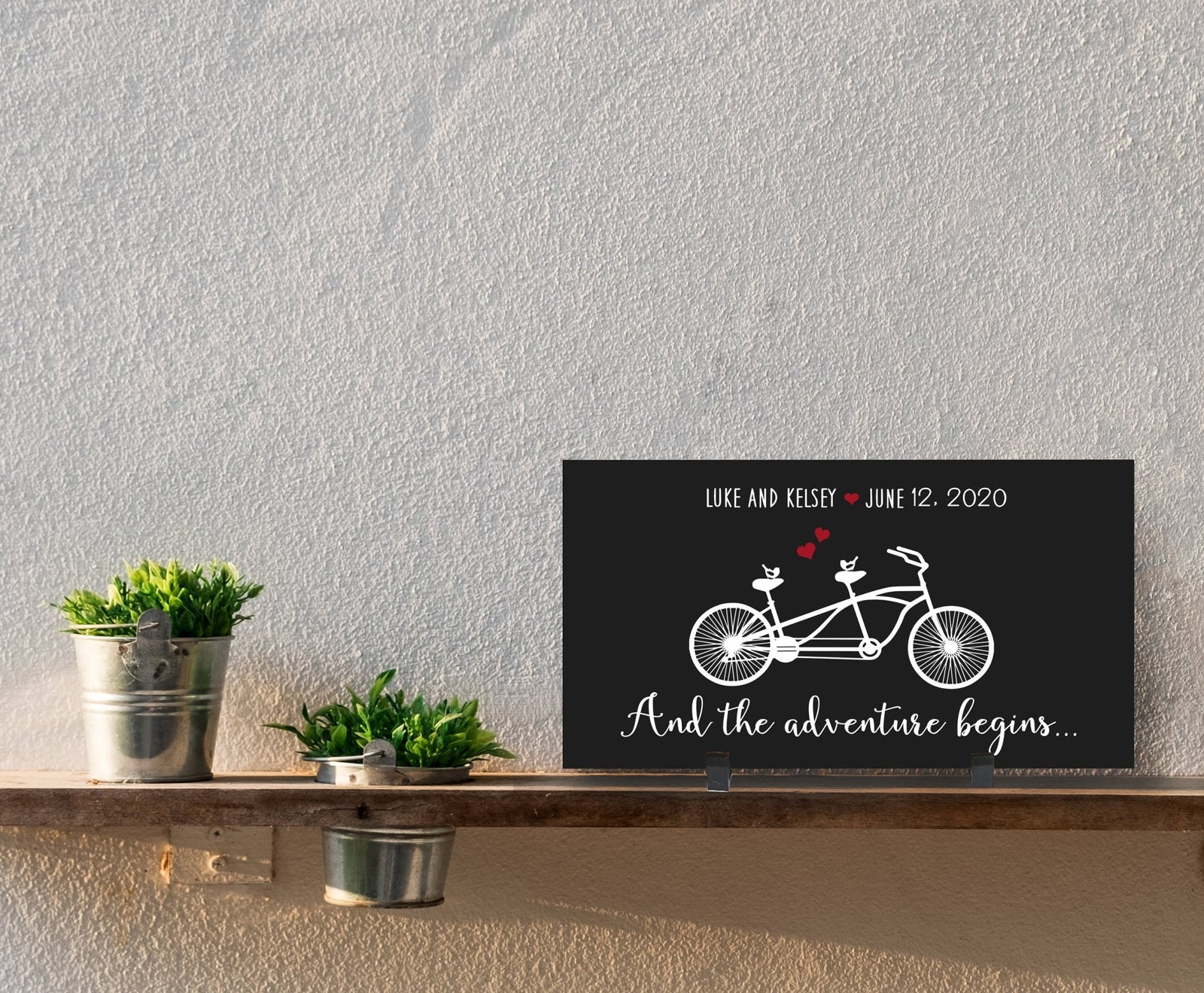 Personalized Family Housewarming Plaque - Adventure Begins - LifeSong Milestones