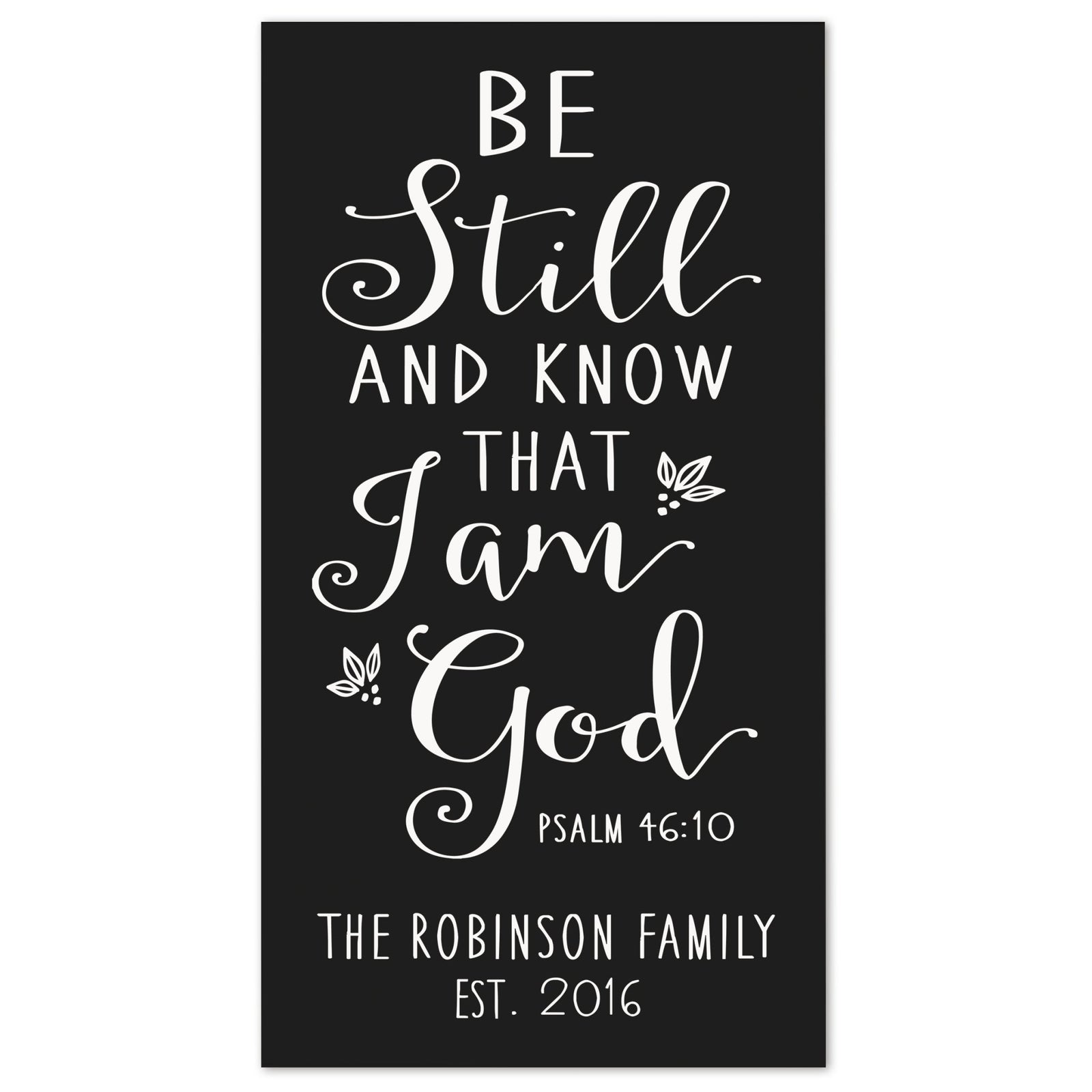 Personalized Family Housewarming Plaque - Be Still Psalm - LifeSong Milestones