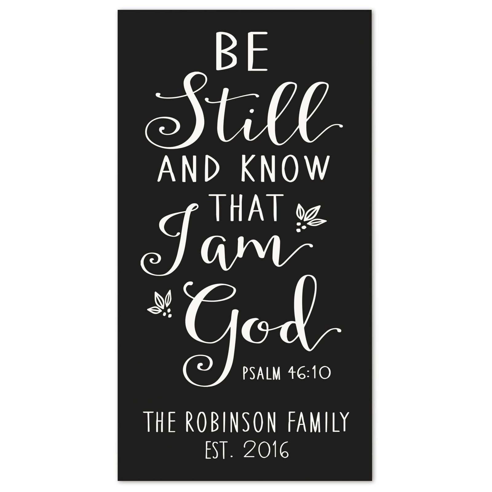 Personalized Family Housewarming Plaque - Be Still Psalm - LifeSong Milestones