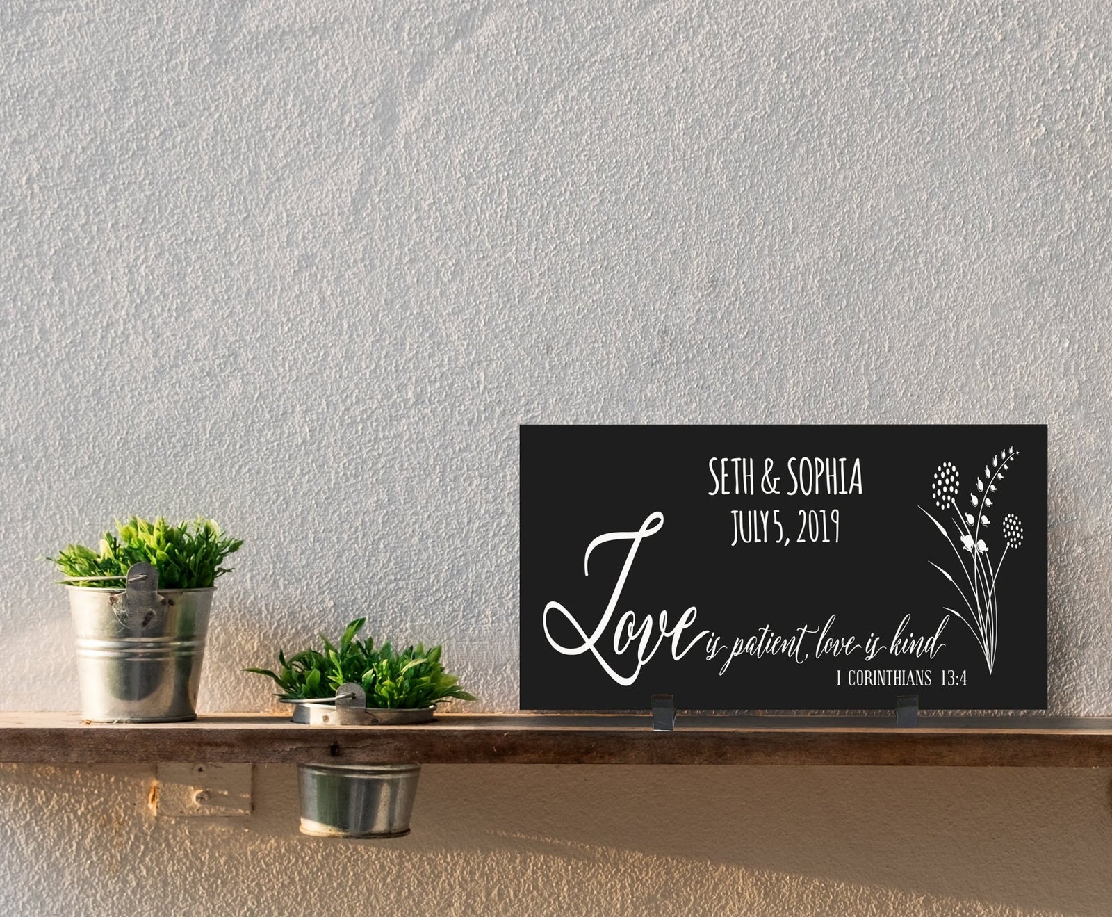 Personalized Family Housewarming Plaque - Love is Patient - LifeSong Milestones