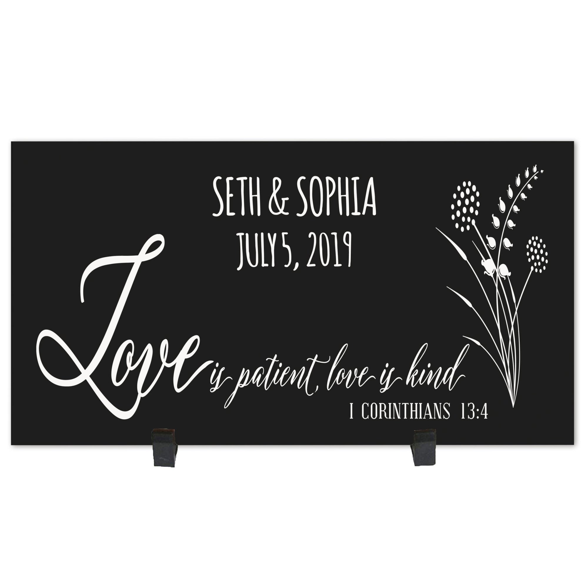 Personalized Family Housewarming Plaque - Love is Patient - LifeSong Milestones