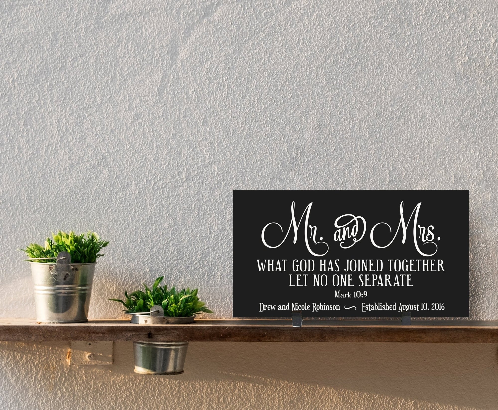 Personalized Family Housewarming Plaque - Mr. & Mrs. - LifeSong Milestones