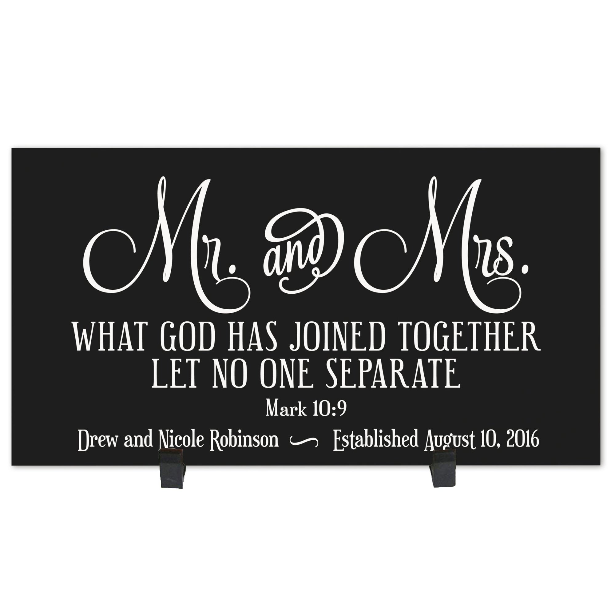 Personalized Family Housewarming Plaque - Mr. & Mrs. - LifeSong Milestones