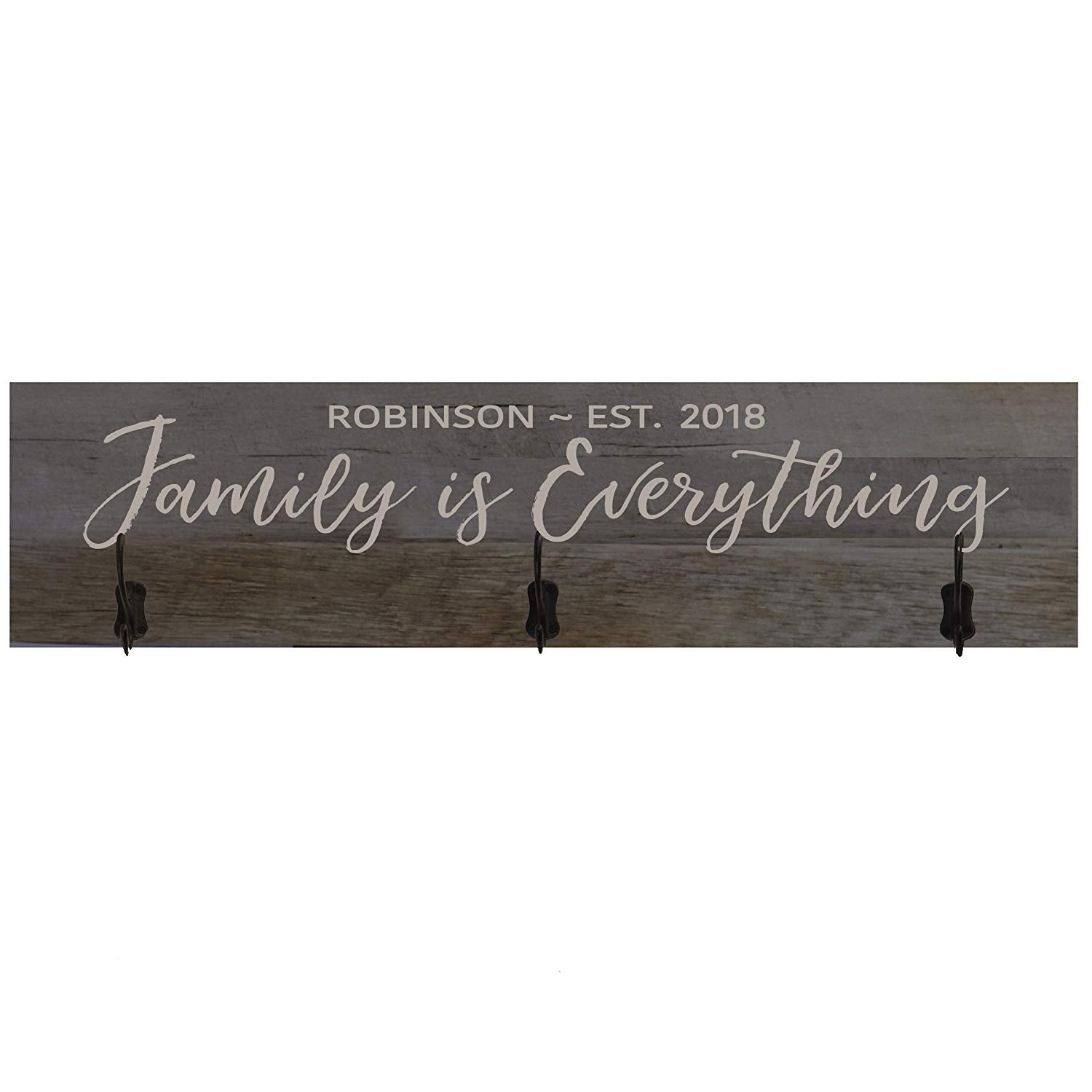 Personalized Family is Everything Coat Rack Wall Sign - LifeSong Milestones