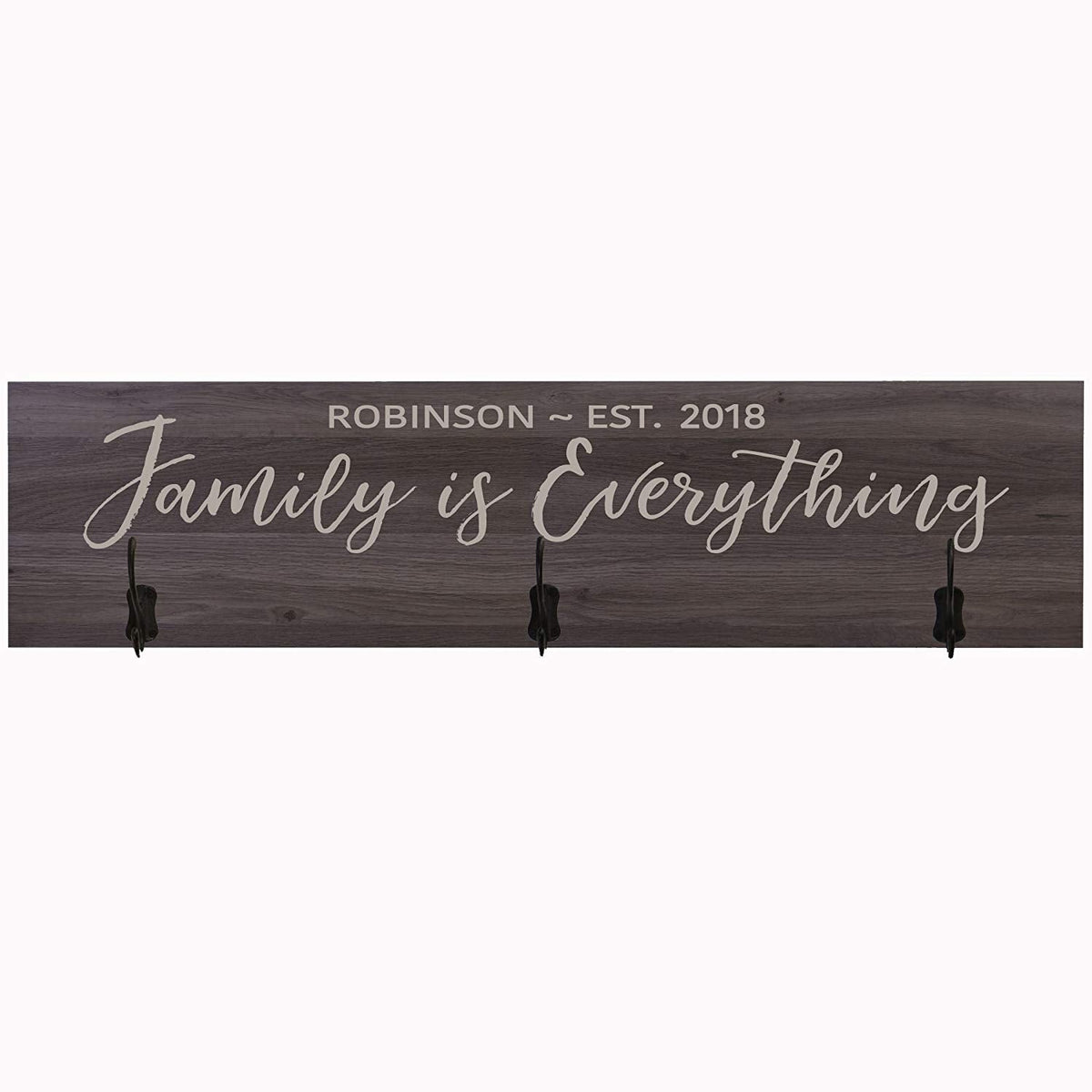 Personalized Family is Everything Coat Rack Wall Sign - LifeSong Milestones