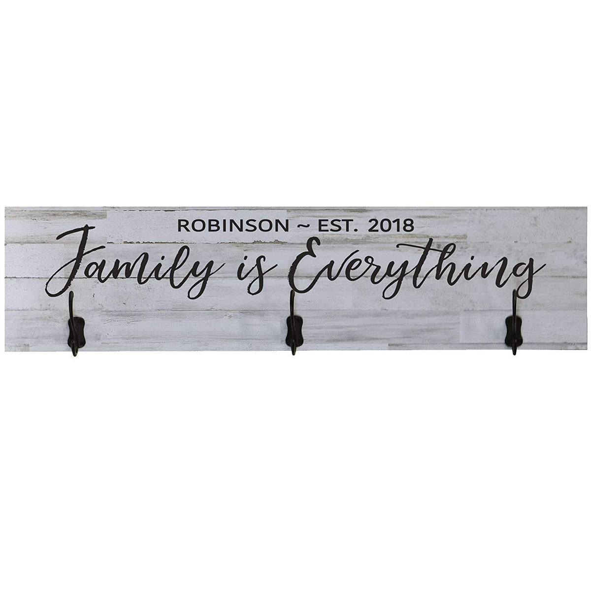 Personalized Family is Everything Coat Rack Wall Sign - LifeSong Milestones