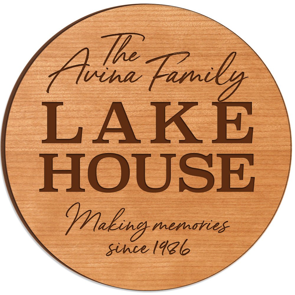 Personalized Family Lake House Lazy Susan - LifeSong Milestones