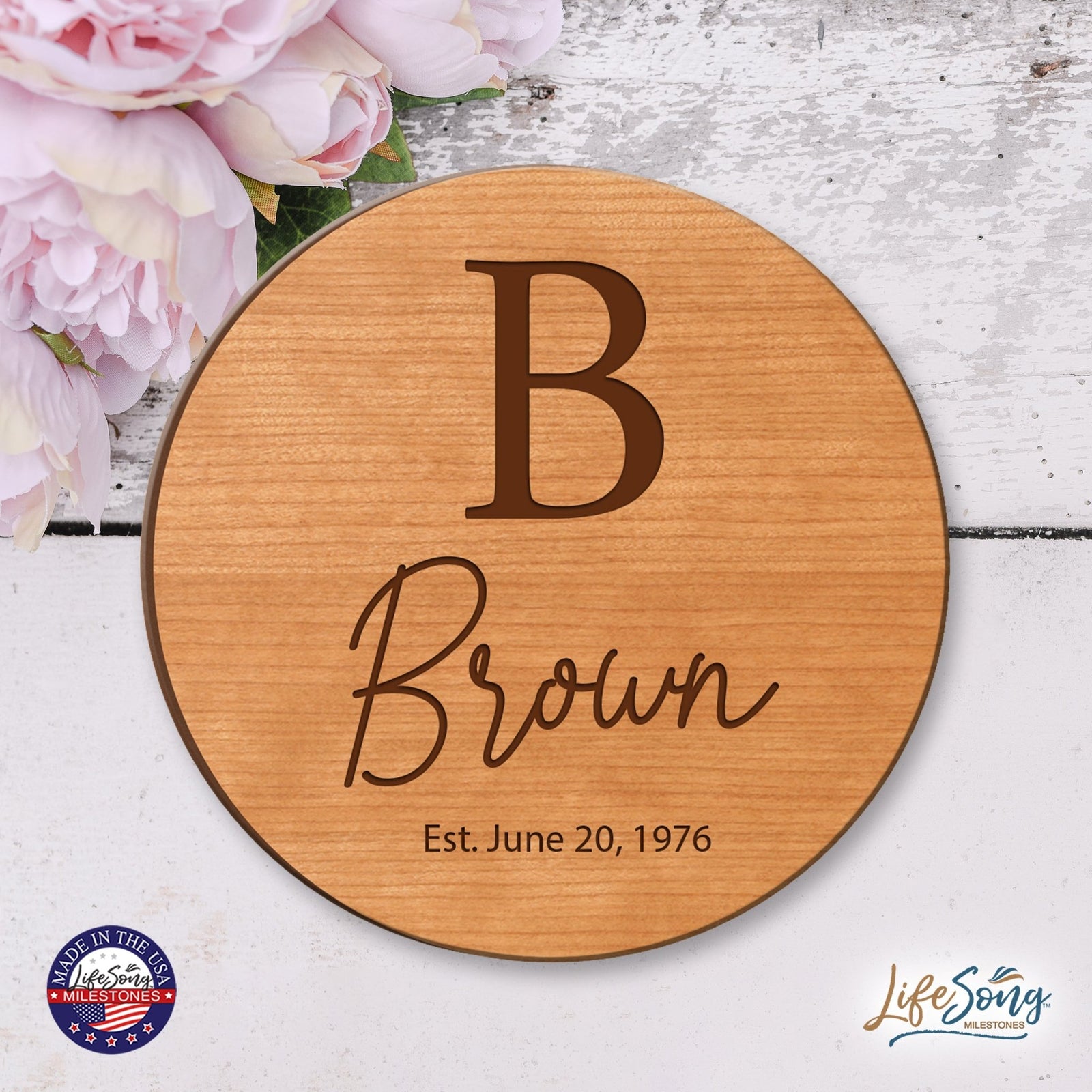 personalized Family Monogram Lazy Susan For Family - LifeSong Milestones