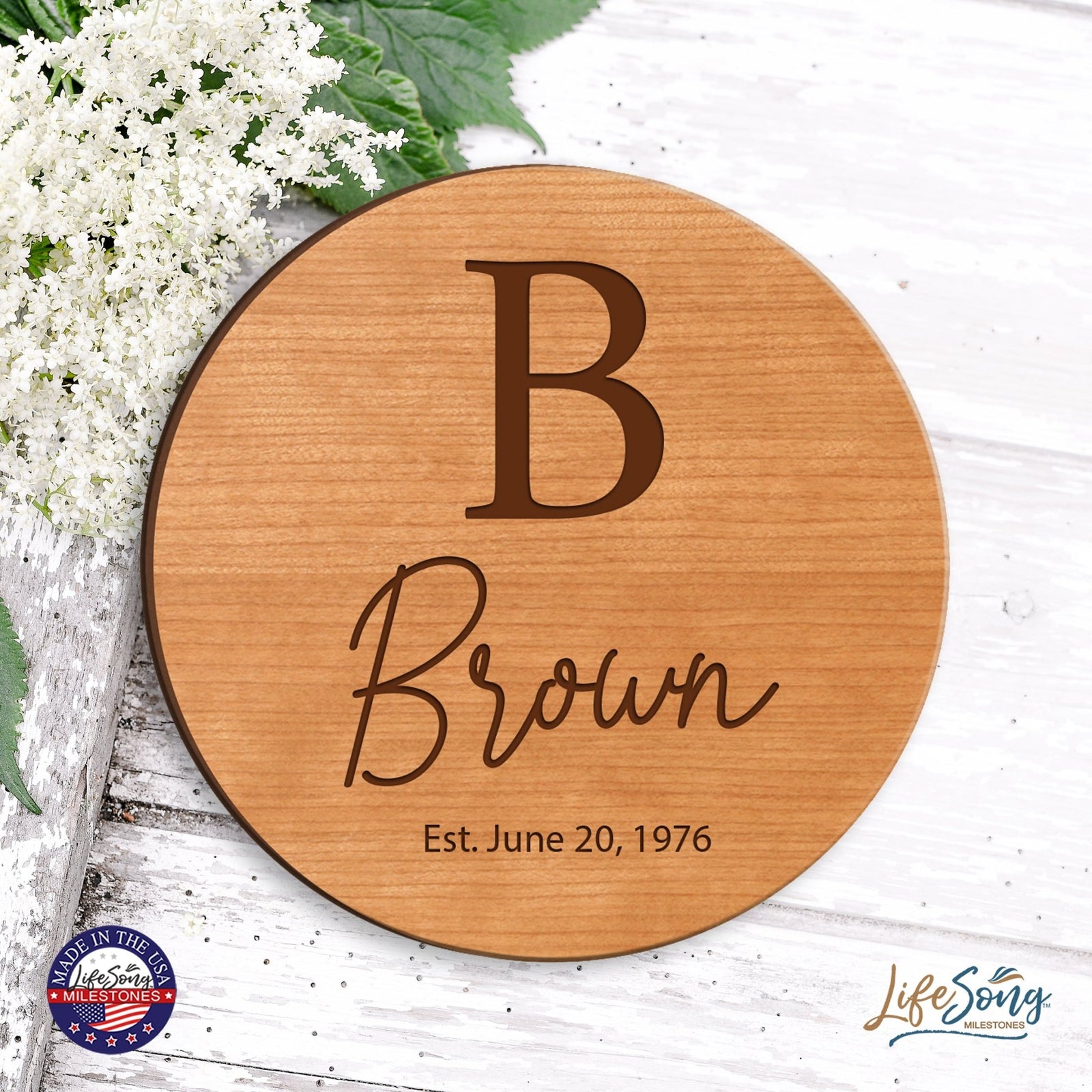 personalized Family Monogram Lazy Susan For Family - LifeSong Milestones