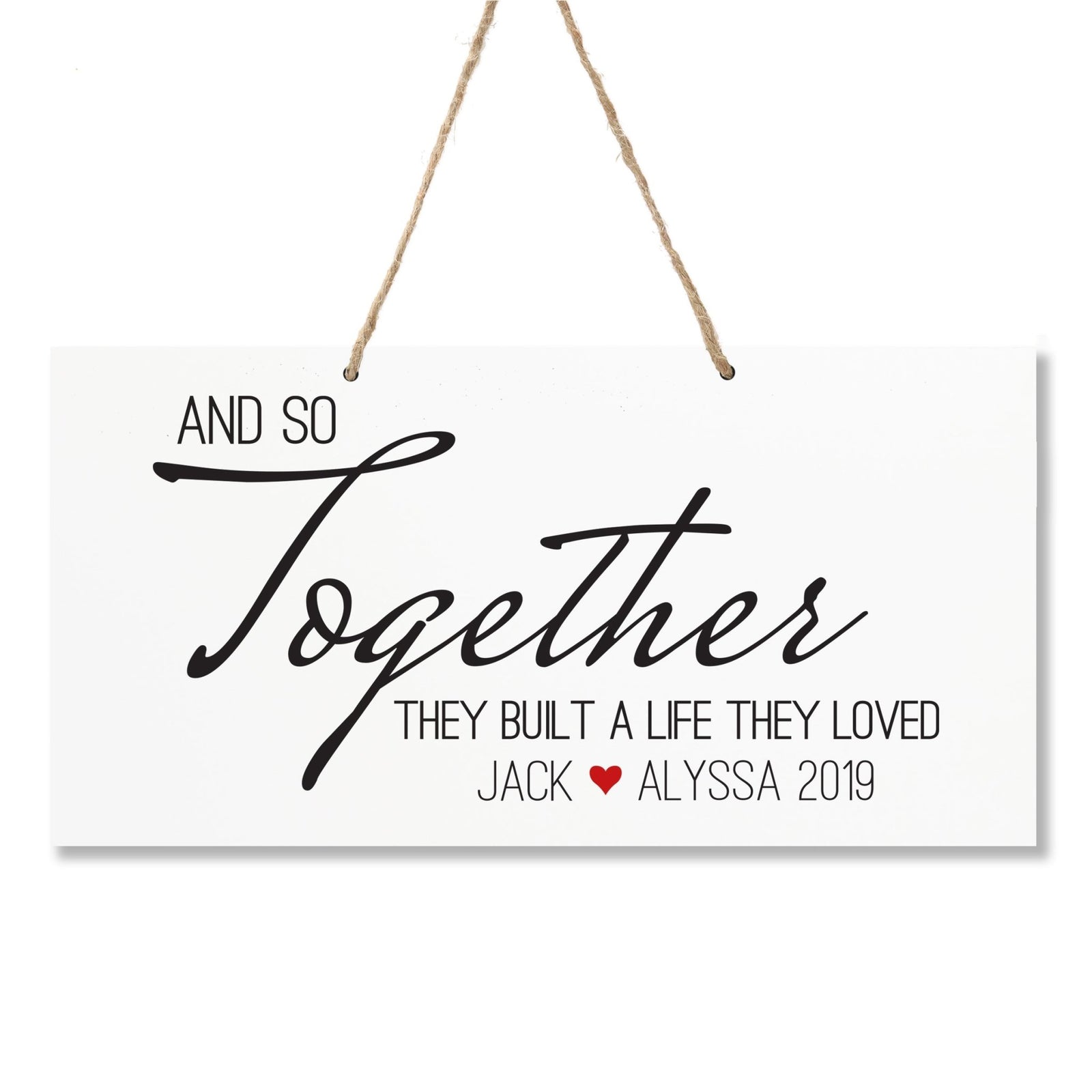 Personalized Family Name Sign For New Home - And So - LifeSong Milestones