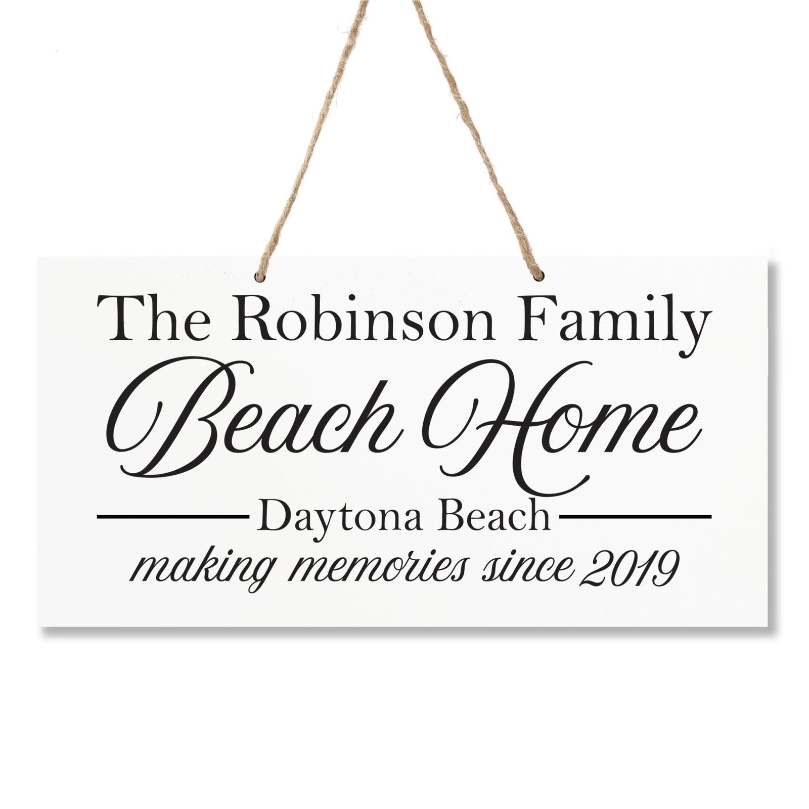 Personalized Family Name Sign For New Home - Beach House - LifeSong Milestones