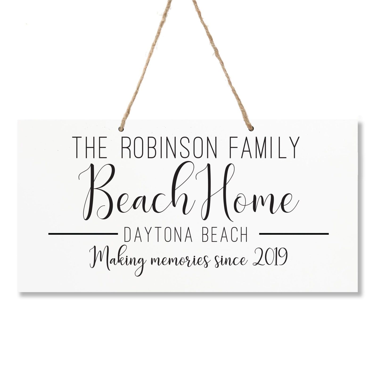 Personalized Family Name Sign For New Home - Beach House - LifeSong Milestones