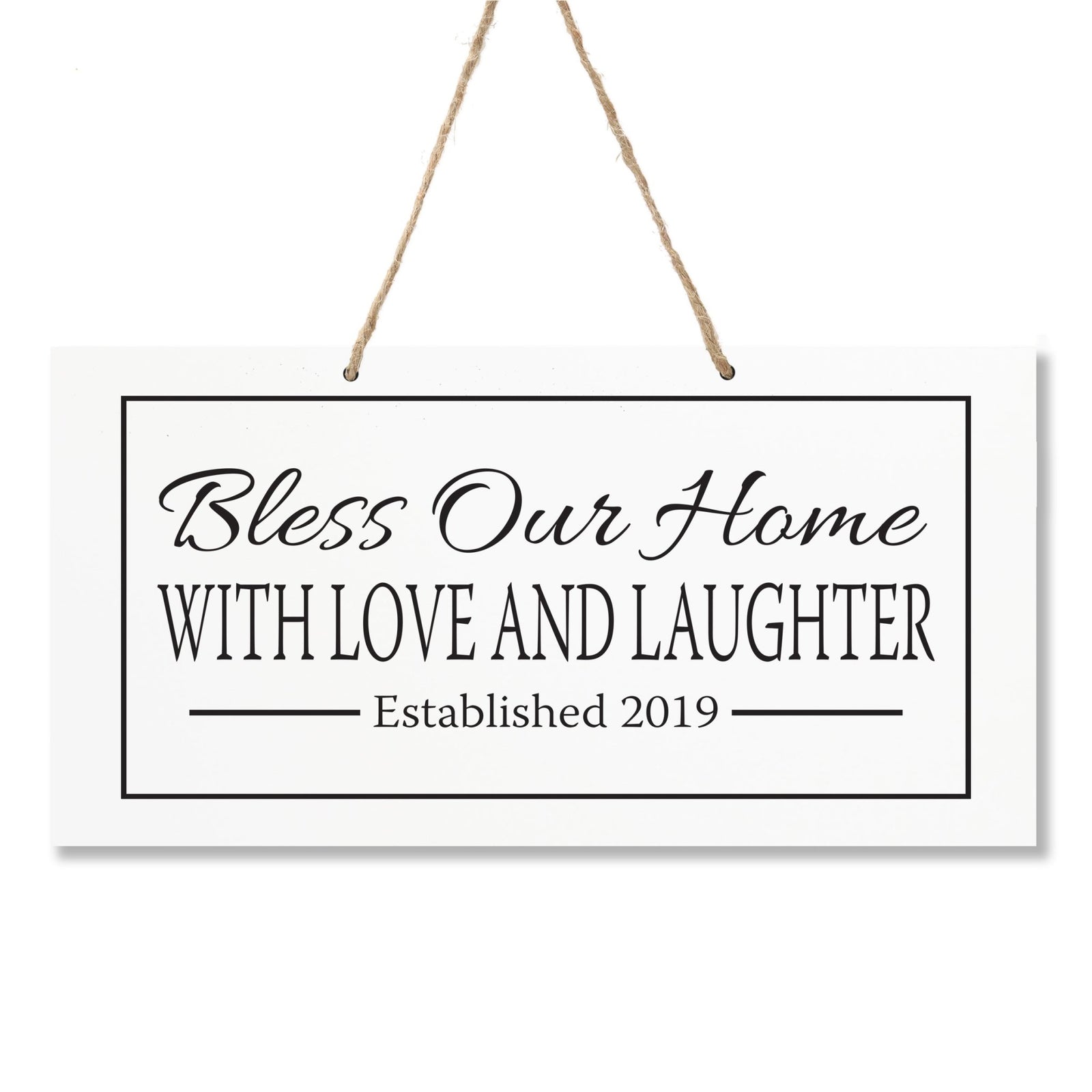 Personalized Family Name Sign For New Home - Bless Our Home - LifeSong Milestones