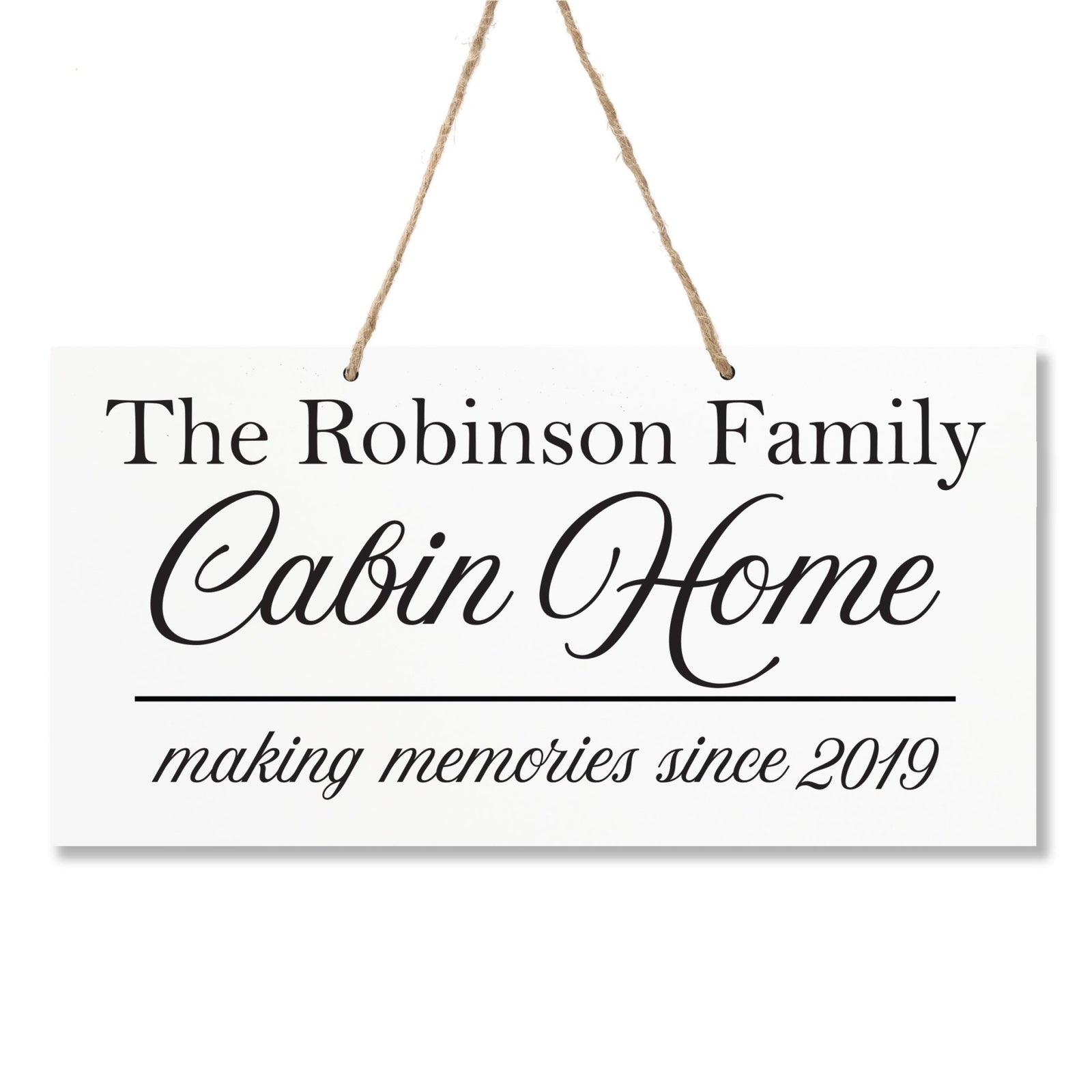 Personalized Family Name Sign For New Home - Cabin Home - LifeSong Milestones