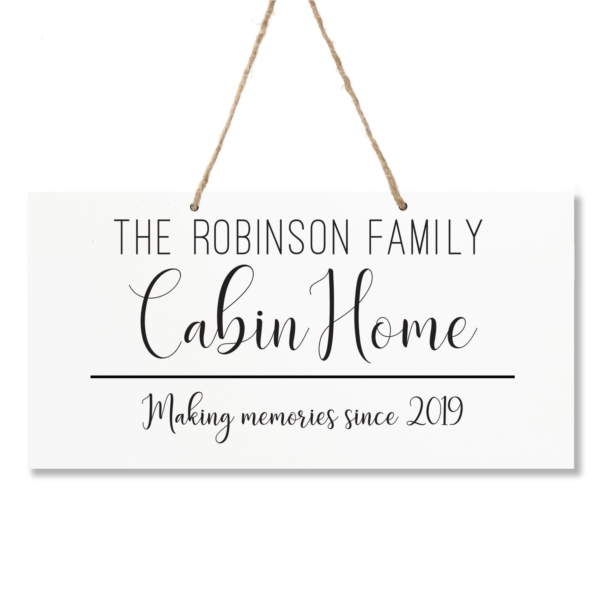 Personalized Family Name Sign For New Home - Cabin Home - LifeSong Milestones