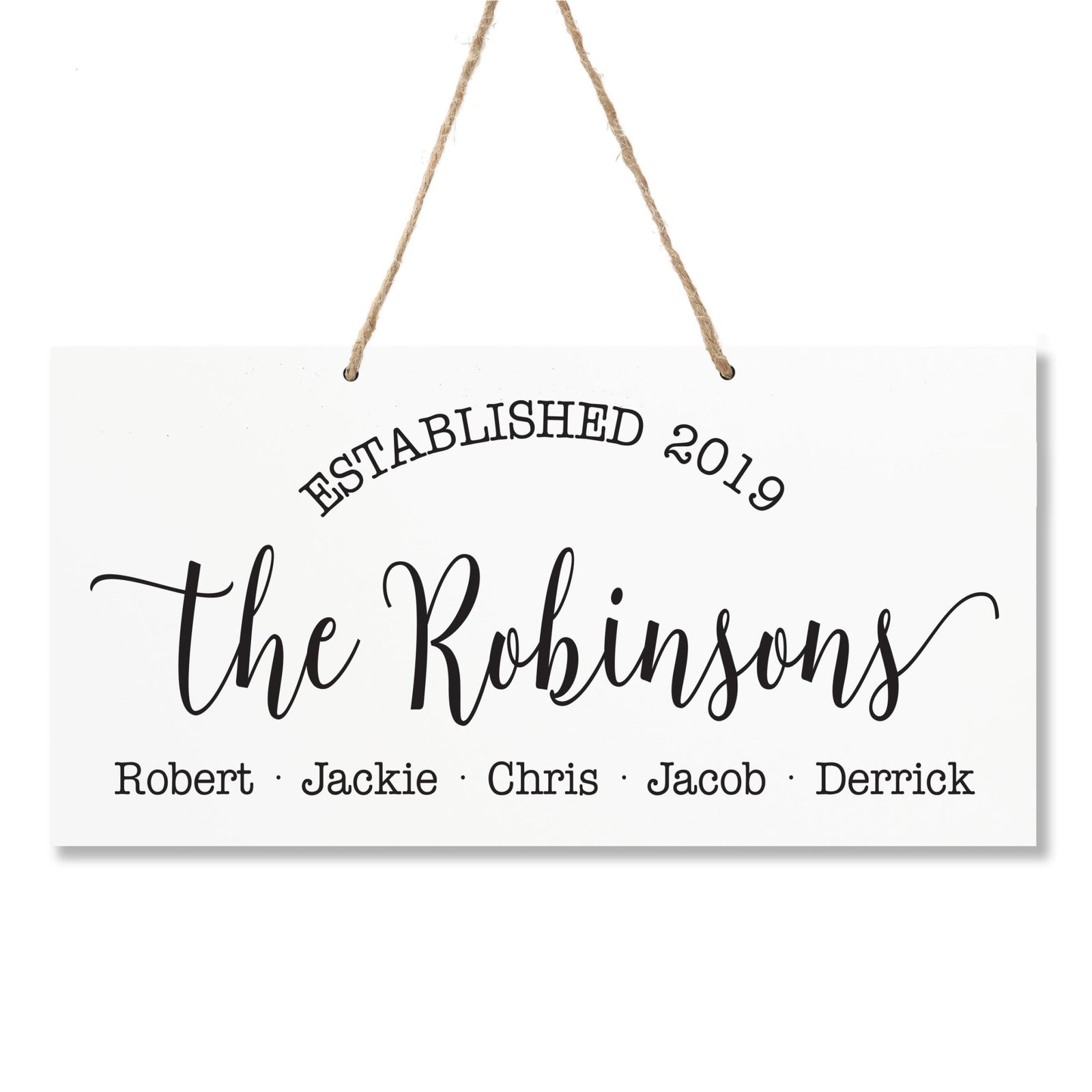 Personalized Family Name Sign For New Home - Established - LifeSong Milestones