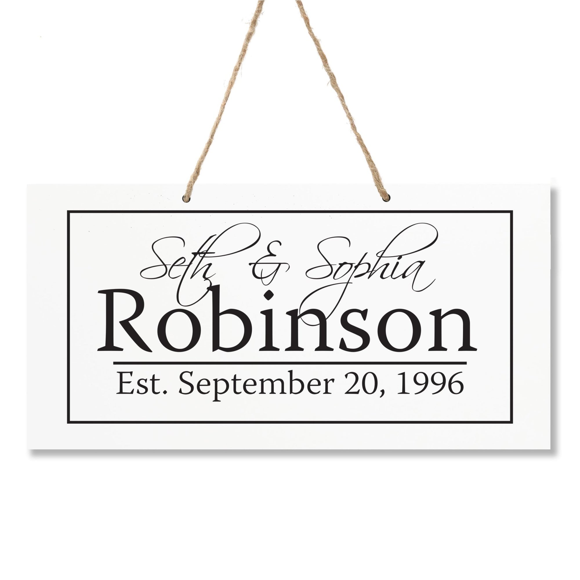 Personalized Family Name Sign For New Home - Family Est. - LifeSong Milestones