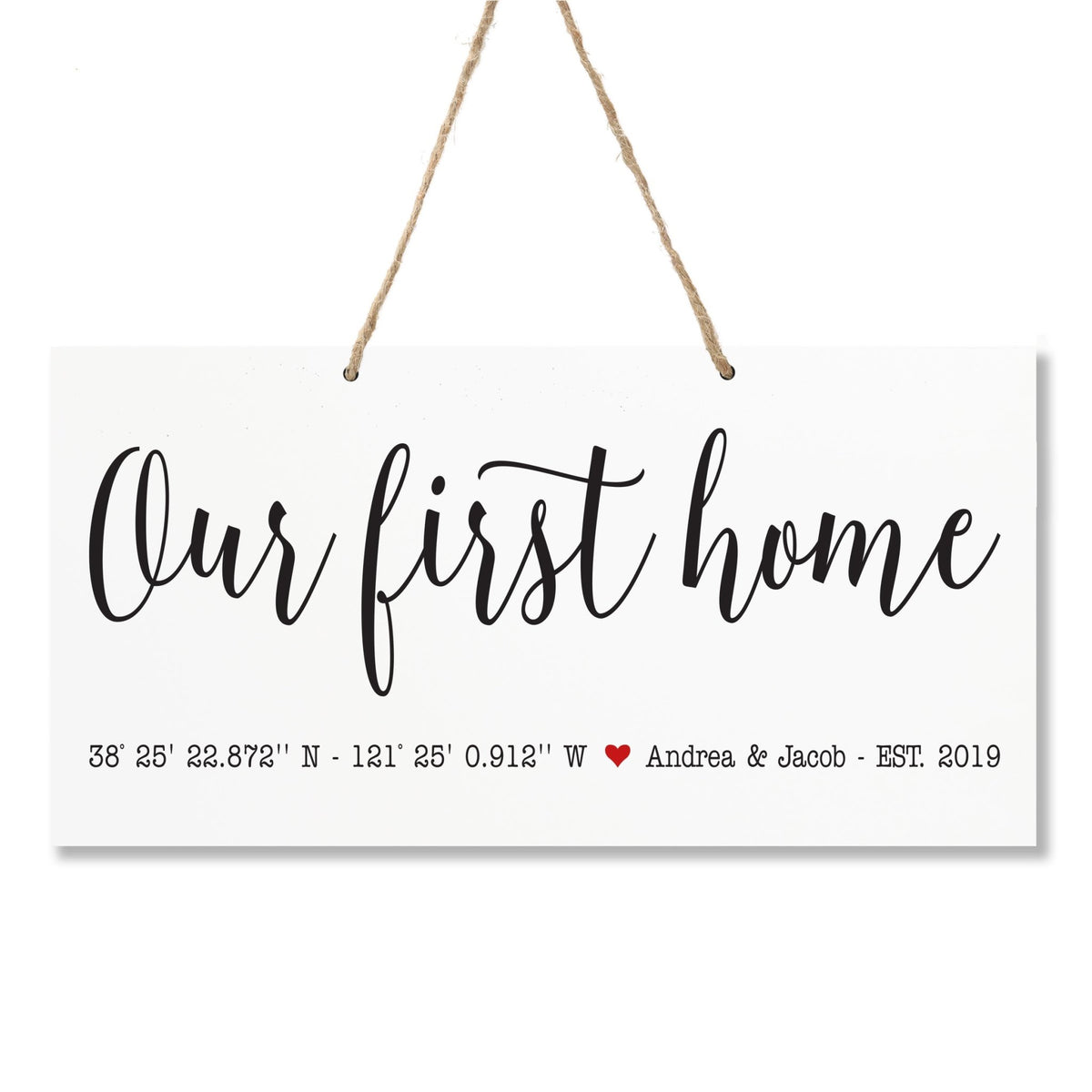 Personalized Family Name Sign For New Home - First Home - LifeSong Milestones