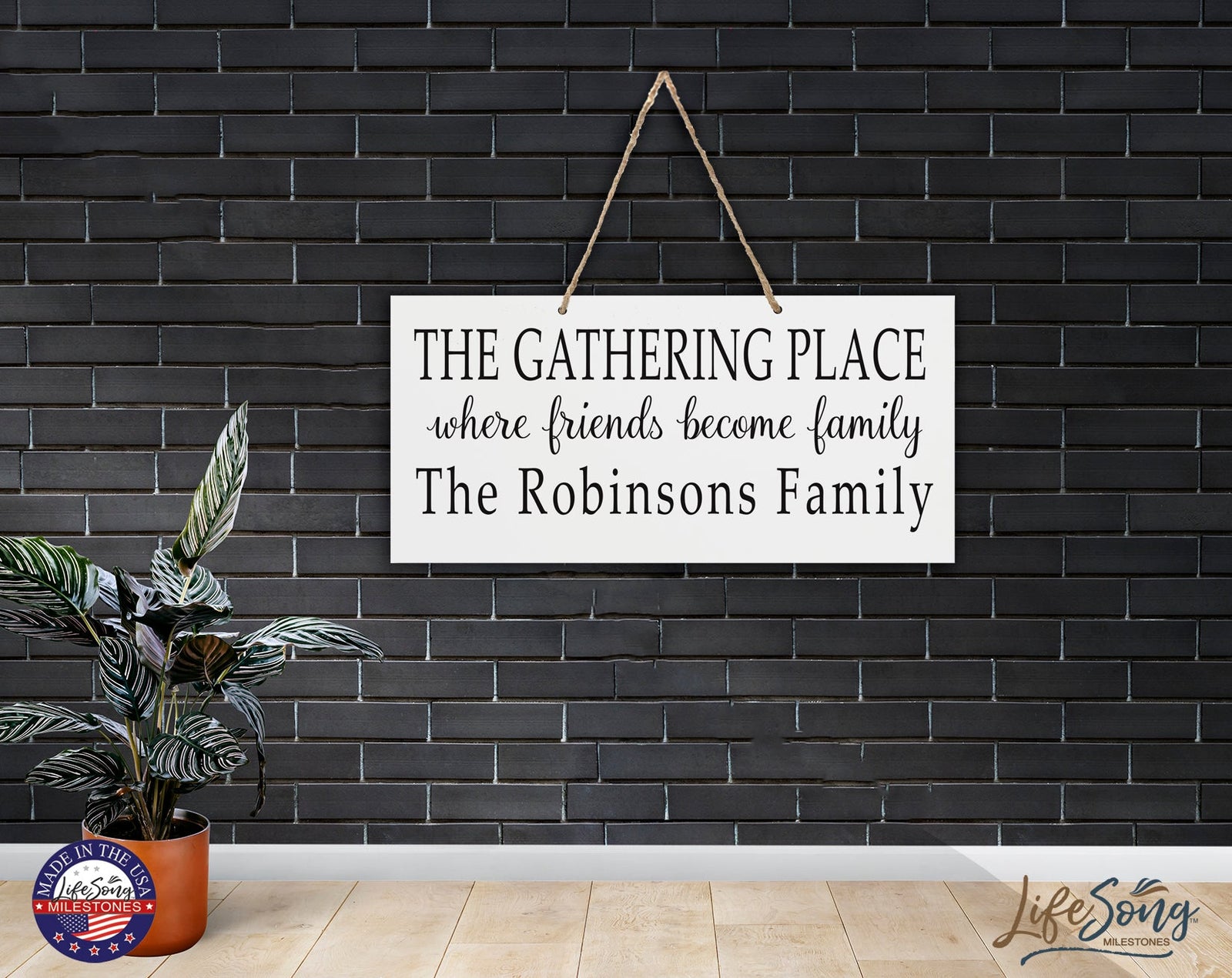 Personalized Family Name Sign For New Home - Gathering Place - LifeSong Milestones