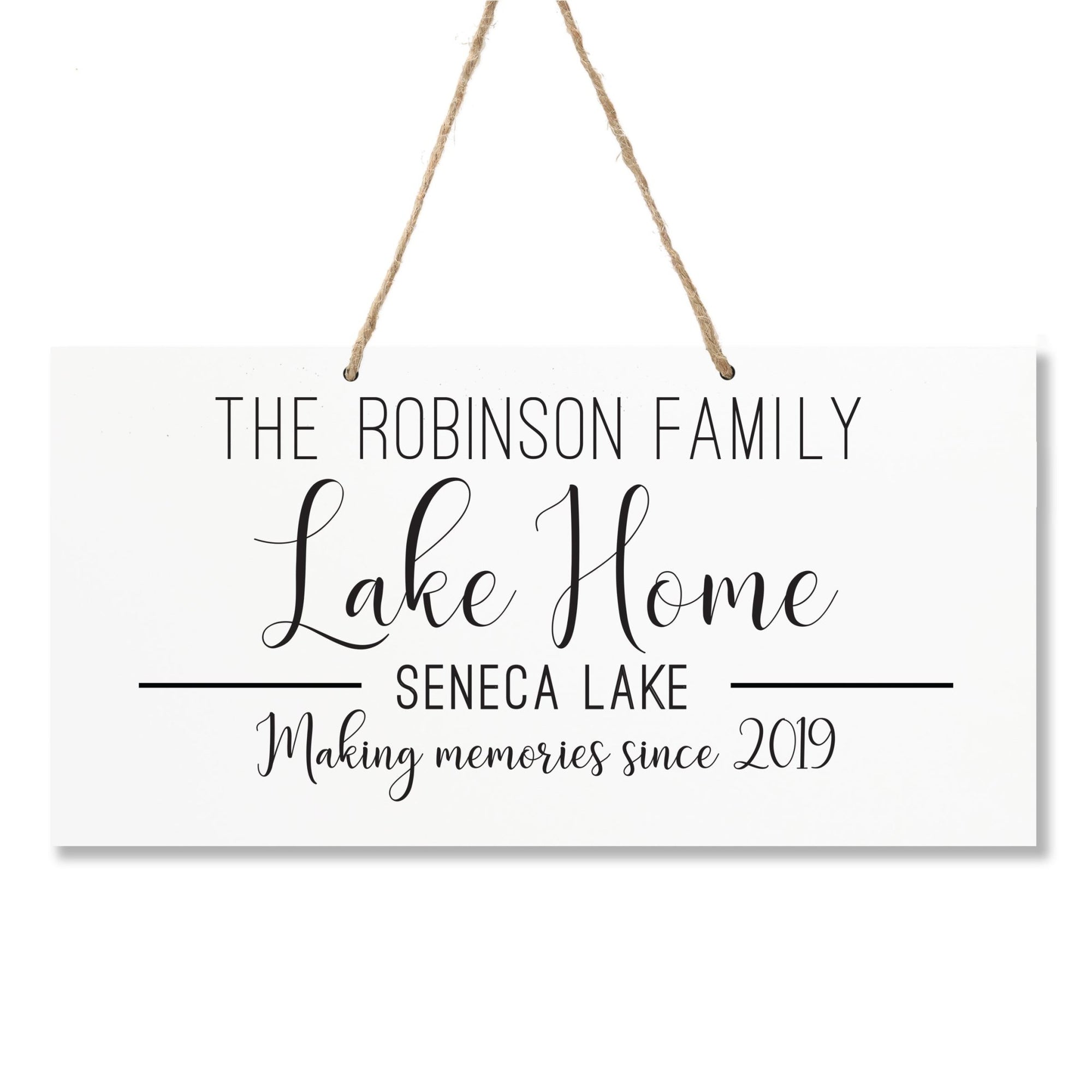 Personalized Family Name Sign For New Home - Lake Home - LifeSong Milestones